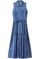 【コルコバード/CORCOVADO】のデニムプリントスリーブレスシャツドレス 人気、トレンドファッション・服の通販 founy(ファニー) ファッション Fashion レディースファッション Fashion for Women ワンピース Dresses フォーマル・パーティードレス・結婚式用ドレス Elegant & Casual Dresses チュニック Tunic Tops & Dresses チュニック Tunic, Long Top デニム Denim, Jeans Material ドレス Dress, One-Piece ドレープ Drape, Draping Fabric エレガント 上品 Elegant 夏 Summer thumbnail デニム|ID: prp329100004423943 ipo3291000000035560275