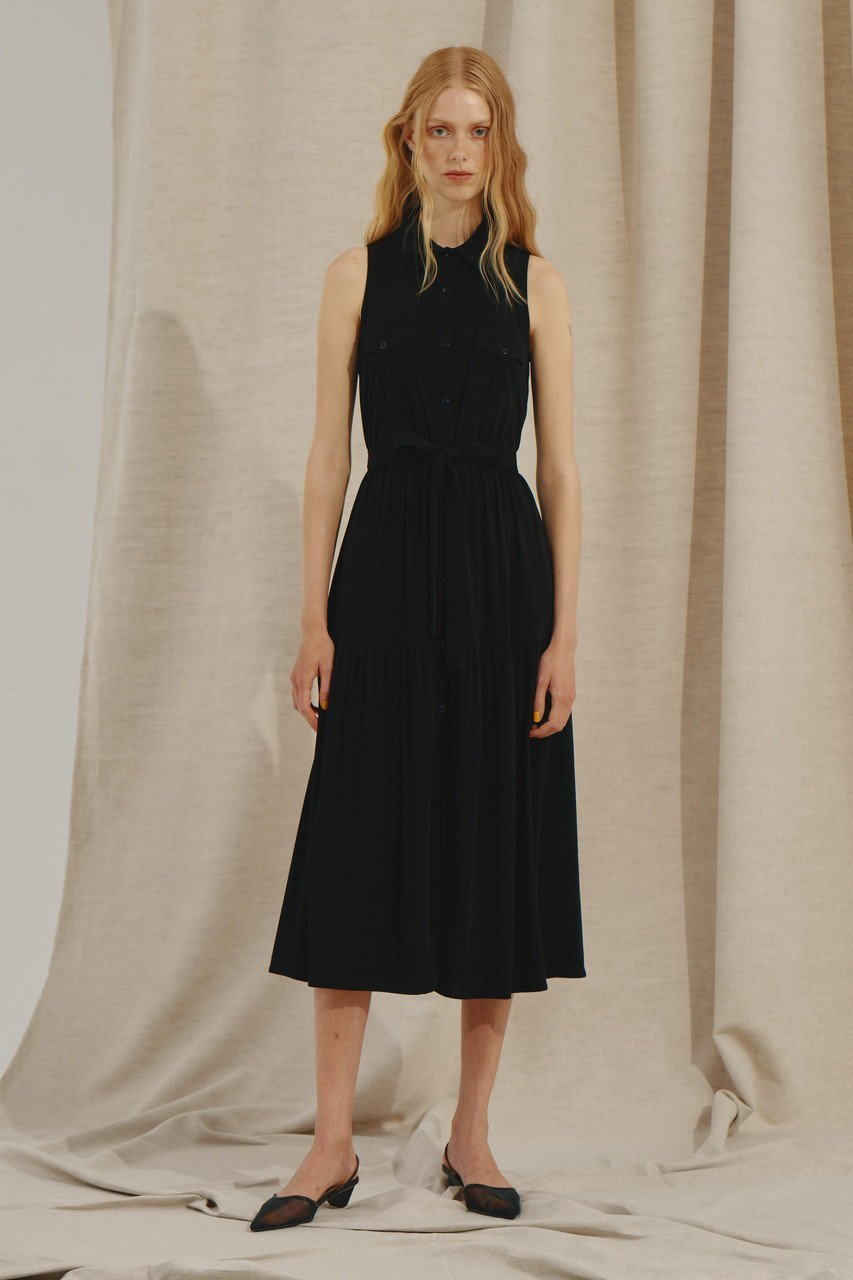 【コルコバード/CORCOVADO】のスリーブレスシャツドレス 人気、トレンドファッション・服の通販 founy(ファニー) 　ファッション　Fashion　レディースファッション　Fashion for Women　ワンピース　Dresses　フォーマル・パーティードレス・結婚式用ドレス　Elegant & Casual Dresses　チュニック　Tunic Tops & Dresses　なめらか　Smooth, Silky Texture　カッティング　Cutting Detail　チュニック　Tunic, Long Top　リボン　Ribbon, Bow　エレガント 上品　Elegant　夏　Summer　other-6|ID: prp329100004423945 ipo3291000000032812640