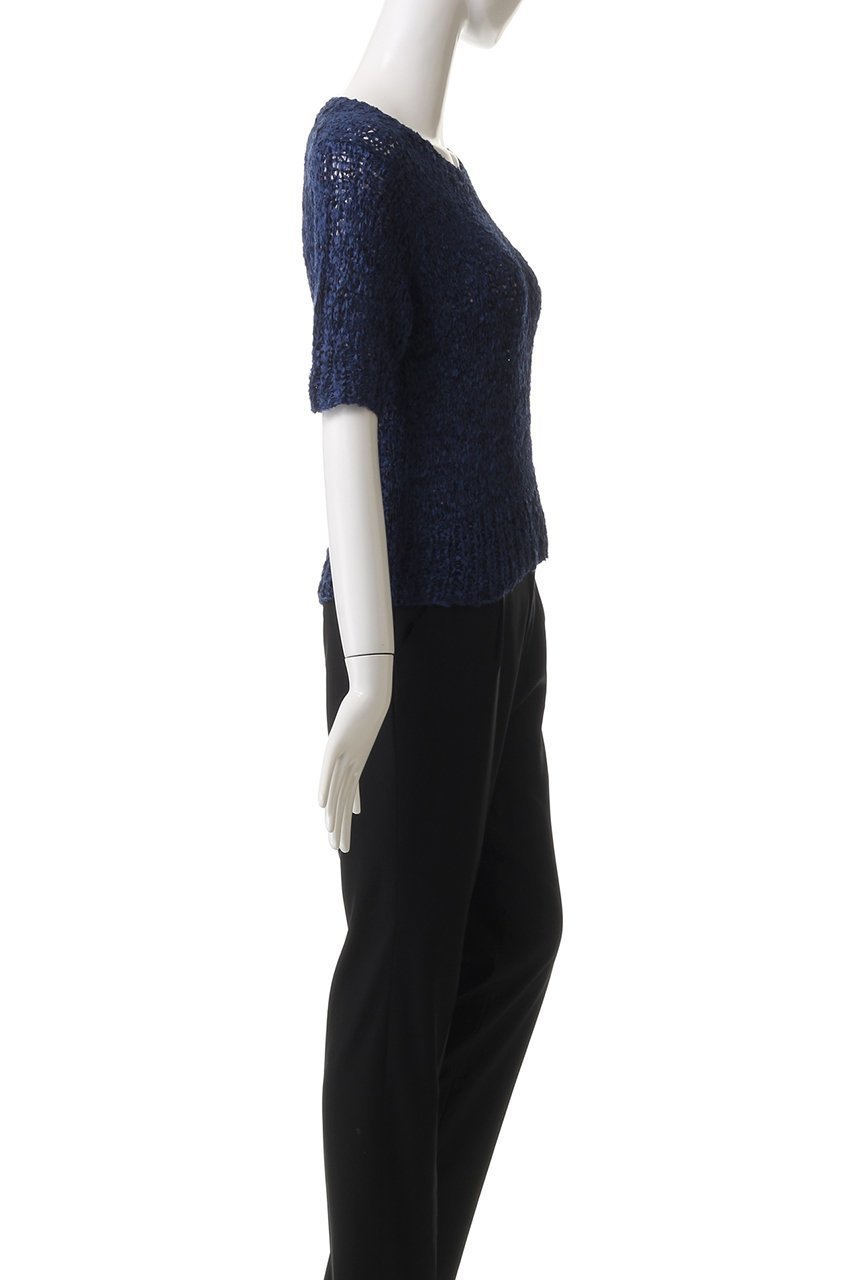【エブール/ebure】のシルクテープハンドニット ハーフスリーブトップス 人気、トレンドファッション・服の通販 founy(ファニー) 　ファッション　Fashion　レディースファッション　Fashion for Women　トップス・カットソー　Cut & Sew Tops　ニット　Knit Tops & Sweaters　カジュアルプルオーバー・ニットトップス　Pullovers & Knit Tops / Casual Pullovers　おすすめ　Recommended / Our Picks　イタリア　Italy　インナー　Innerwear　コンパクト　Compact, Small Size　シルク　Silk, 100% Silk　半袖　Short Sleeve, Half Sleeve　手編み　Hand-Knitted, Handmade Knit　other-3|ID: prp329100004423954 ipo3291000000032944159
