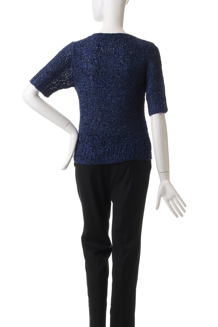 【エブール/ebure】のシルクテープハンドニット ハーフスリーブトップス 人気、トレンドファッション・服の通販 founy(ファニー) 　ファッション　Fashion　レディースファッション　Fashion for Women　トップス・カットソー　Cut & Sew Tops　ニット　Knit Tops & Sweaters　カジュアルプルオーバー・ニットトップス　Pullovers & Knit Tops / Casual Pullovers　おすすめ　Recommended / Our Picks　イタリア　Italy　インナー　Innerwear　コンパクト　Compact, Small Size　シルク　Silk, 100% Silk　半袖　Short Sleeve, Half Sleeve　手編み　Hand-Knitted, Handmade Knit　other-4|ID: prp329100004423954 ipo3291000000032944165
