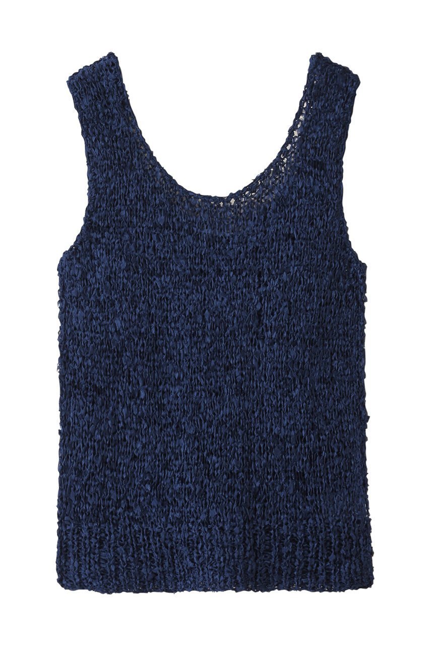 【エブール/ebure】のシルクテープハンドニット タンクトップ インテリア・キッズ・メンズ・レディースファッション・服の通販 founy(ファニー) 　ファッション　Fashion　レディースファッション　Fashion for Women　トップス・カットソー　Cut & Sew Tops　ニット　Knit Tops & Sweaters　カジュアルプルオーバー・ニットトップス　Pullovers & Knit Tops / Casual Pullovers　おすすめ　Recommended / Our Picks　イタリア　Italy　インナー　Innerwear　シルク　Silk, 100% Silk　タンク　Tank Top, Sleeveless Top　手編み　Hand-Knitted, Handmade Knit　ブルー|ID: prp329100004423955 ipo3291000000032944186