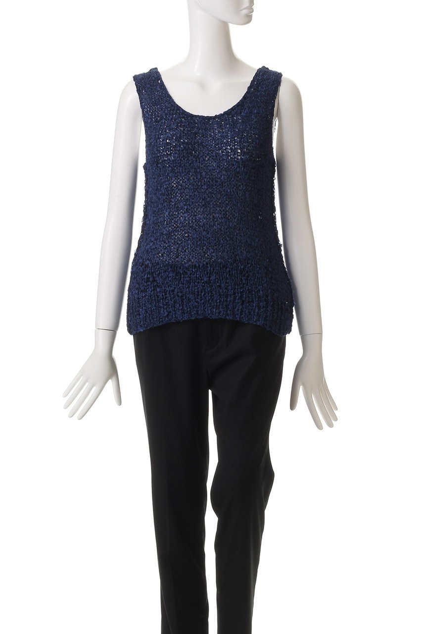 【エブール/ebure】のシルクテープハンドニット タンクトップ 人気、トレンドファッション・服の通販 founy(ファニー) 　ファッション　Fashion　レディースファッション　Fashion for Women　トップス・カットソー　Cut & Sew Tops　ニット　Knit Tops & Sweaters　カジュアルプルオーバー・ニットトップス　Pullovers & Knit Tops / Casual Pullovers　おすすめ　Recommended / Our Picks　イタリア　Italy　インナー　Innerwear　シルク　Silk, 100% Silk　タンク　Tank Top, Sleeveless Top　手編み　Hand-Knitted, Handmade Knit　other-2|ID: prp329100004423955 ipo3291000000032944200