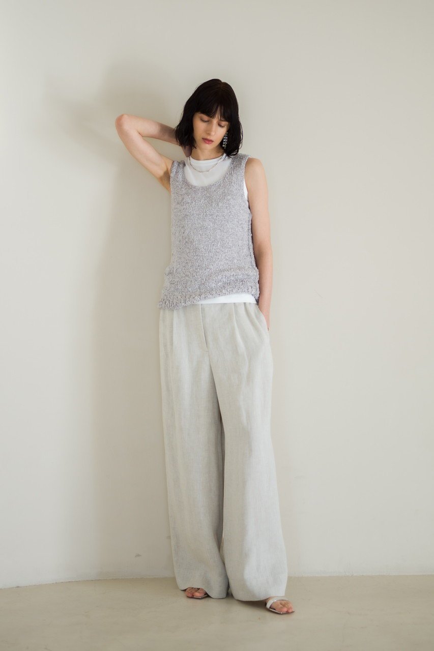 【エブール/ebure】のシルクテープハンドニット タンクトップ 人気、トレンドファッション・服の通販 founy(ファニー) 　ファッション　Fashion　レディースファッション　Fashion for Women　トップス・カットソー　Cut & Sew Tops　ニット　Knit Tops & Sweaters　カジュアルプルオーバー・ニットトップス　Pullovers & Knit Tops / Casual Pullovers　おすすめ　Recommended / Our Picks　イタリア　Italy　インナー　Innerwear　シルク　Silk, 100% Silk　タンク　Tank Top, Sleeveless Top　手編み　Hand-Knitted, Handmade Knit　other-6|ID: prp329100004423955 ipo3291000000032944229