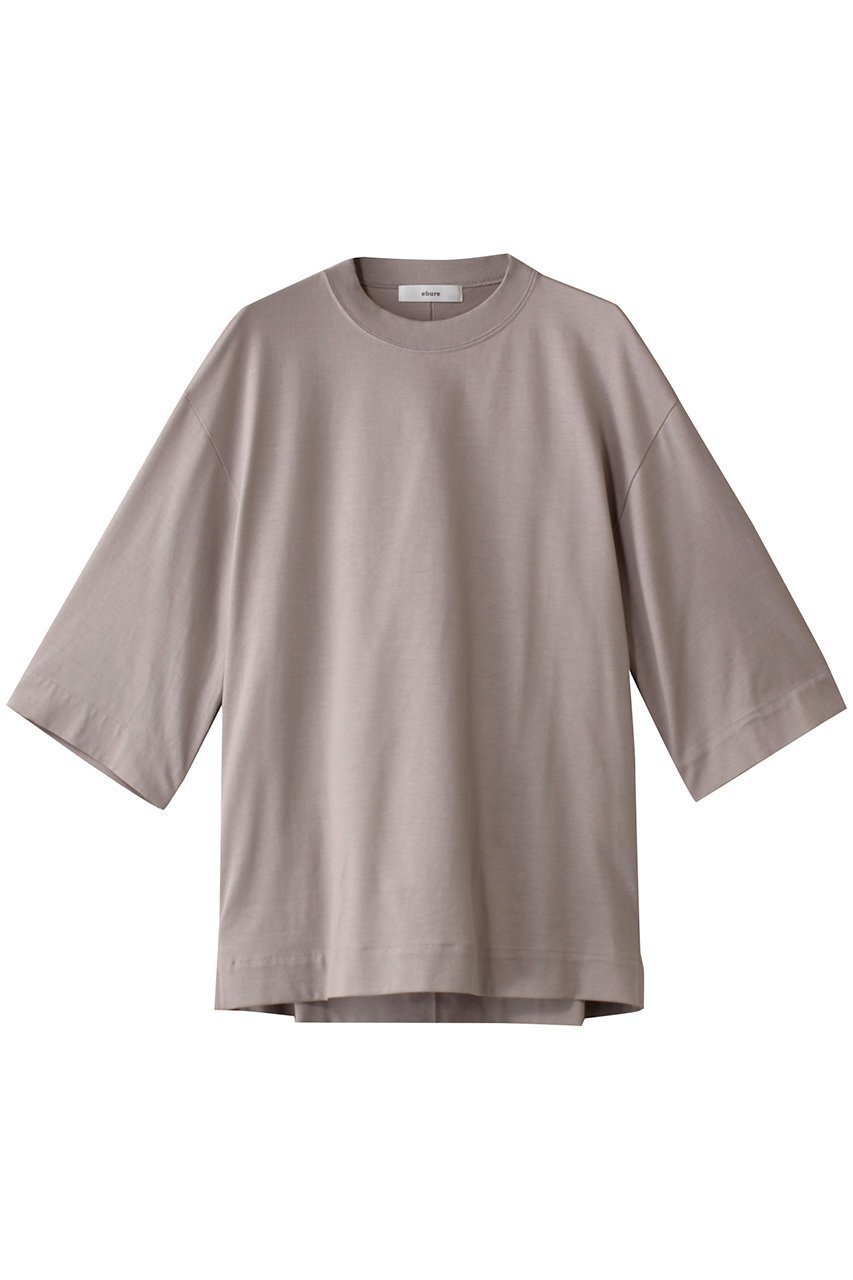 【エブール/ebure】のハイゲージソフトコットン ビッグTシャツ インテリア・キッズ・メンズ・レディースファッション・服の通販 founy(ファニー) 　ファッション　Fashion　レディースファッション　Fashion for Women　トップス・カットソー　Cut & Sew Tops　シャツ・ブラウス・オフィスカジュアル　Elegant Blouses & Button-Ups　ロングTシャツ・Tシャツ　Longline T-Shirts & Tees　カットソー・ベーシックTシャツ　Cut-and-Sewn Tops / Stretch Tees & Basics　おすすめ　Recommended / Our Picks　インド　Indian Textile　カットソー　Cut and Sewn Top　ショート　Short, Short Length　スリーブ　Sleeve, Long Sleeve / Short Sleeve　バランス　Balance, Style Balance　ビッグ　Big, Oversized　ベージュ|ID: prp329100004423956 ipo3291000000032868686