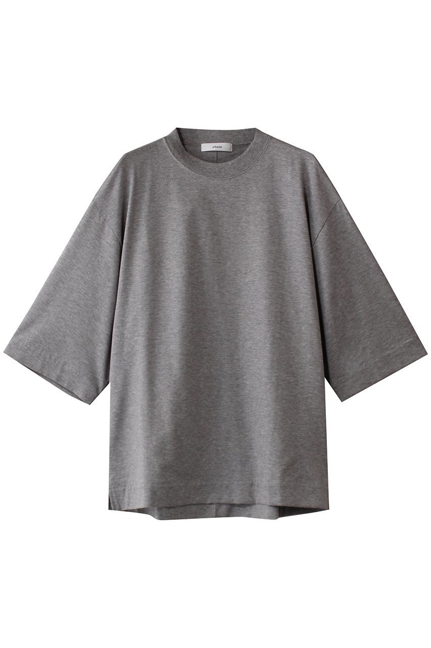 【エブール/ebure】のハイゲージソフトコットン ビッグTシャツ インテリア・キッズ・メンズ・レディースファッション・服の通販 founy(ファニー) 　ファッション　Fashion　レディースファッション　Fashion for Women　トップス・カットソー　Cut & Sew Tops　シャツ・ブラウス・オフィスカジュアル　Elegant Blouses & Button-Ups　ロングTシャツ・Tシャツ　Longline T-Shirts & Tees　カットソー・ベーシックTシャツ　Cut-and-Sewn Tops / Stretch Tees & Basics　おすすめ　Recommended / Our Picks　インド　Indian Textile　カットソー　Cut and Sewn Top　ショート　Short, Short Length　スリーブ　Sleeve, Long Sleeve / Short Sleeve　バランス　Balance, Style Balance　ビッグ　Big, Oversized　トップグレー|ID: prp329100004423956 ipo3291000000032868697