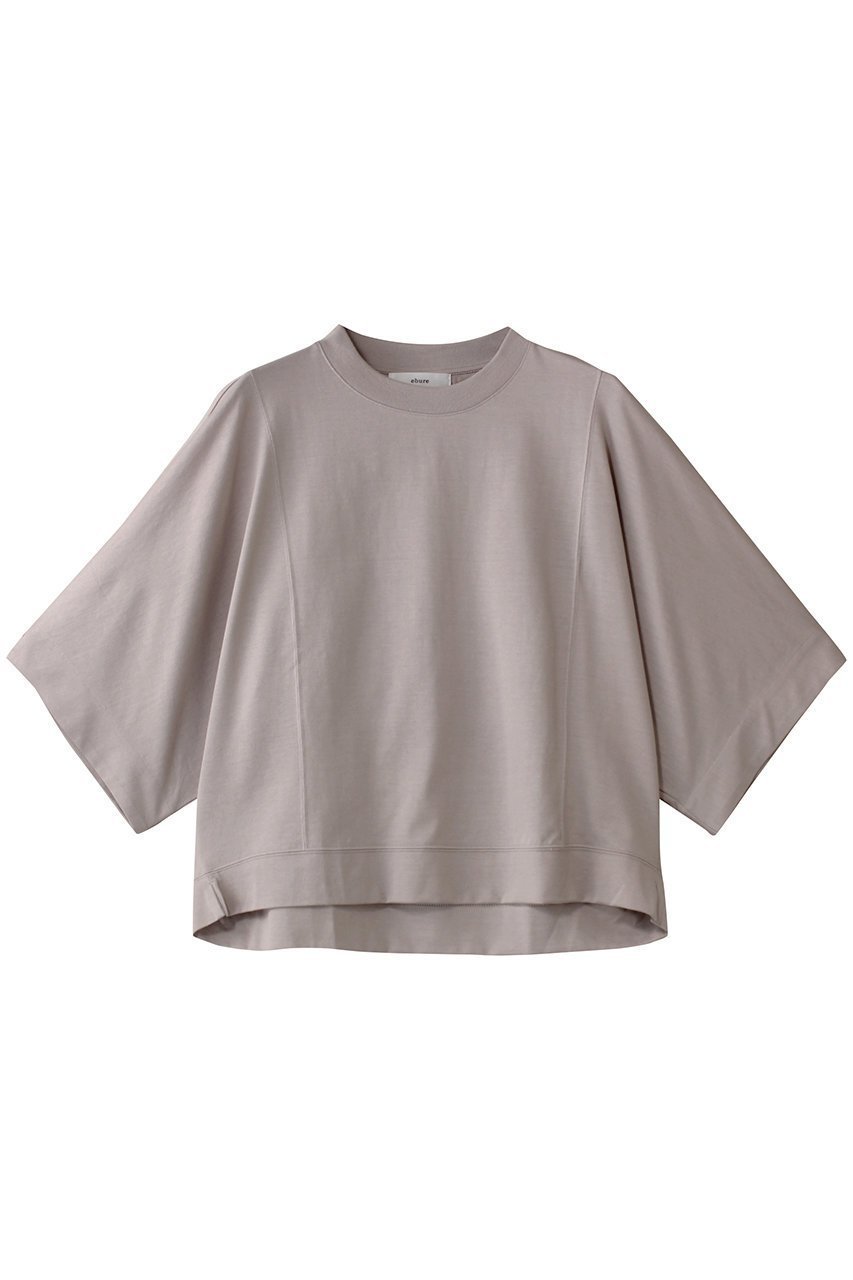 【エブール/ebure】のハイゲージソフトコットン クルーネックカットソー 人気、トレンドファッション・服の通販 founy(ファニー) 　ファッション　Fashion　レディースファッション　Fashion for Women　トップス・カットソー　Cut & Sew Tops　シャツ・ブラウス・オフィスカジュアル　Elegant Blouses & Button-Ups　ロングTシャツ・Tシャツ　Longline T-Shirts & Tees　カットソー・ベーシックTシャツ　Cut-and-Sewn Tops / Stretch Tees & Basics　インド　Indian Textile　カットソー　Cut and Sewn Top　ショート　Short, Short Length　スリーブ　Sleeve, Long Sleeve / Short Sleeve　フォルム　Silhouette, Form　ボックス　Boxy, Box Shape　ボトム　Bottoms, Lower Wear　 other-1|ID: prp329100004423957 ipo3291000000032868729