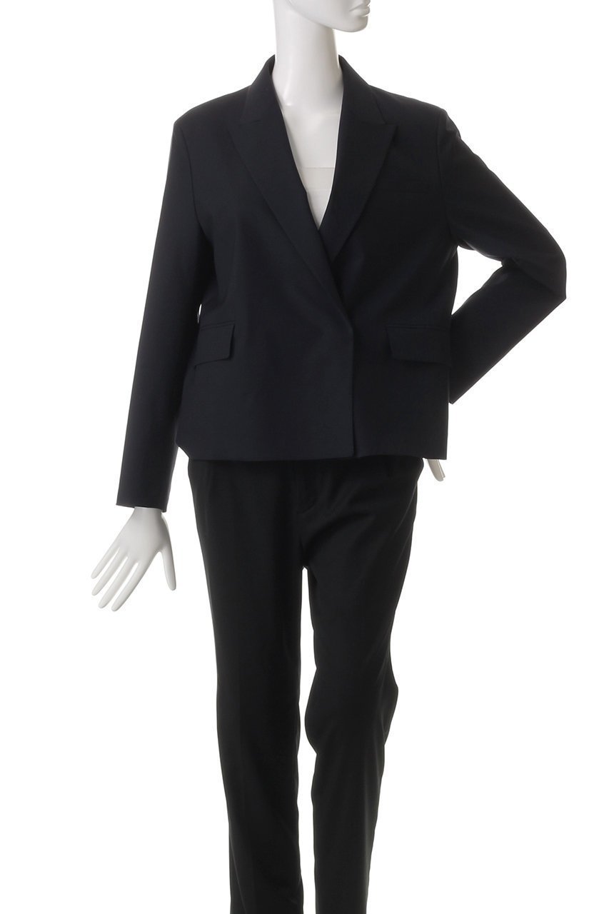 【エブール/ebure】のライトトロピカルウール クロップド丈ピークドラペルジャケット 人気、トレンドファッション・服の通販 founy(ファニー) 　ファッション　Fashion　レディースファッション　Fashion for Women　アウター　Coat / Outerwear Collection　レディースジャケット・軽アウター　Jackets　おすすめ　Recommended / Our Picks　なめらか　Smooth, Silky Texture　クロップド　Cropped, Short Length　ジャケット　Jacket, Outerwear　ストライプ　Stripe, Striped Pattern　バランス　Balance, Style Balance　軽量　Lightweight, Ultra Light　other-2|ID: prp329100004423961 ipo3291000000032959639