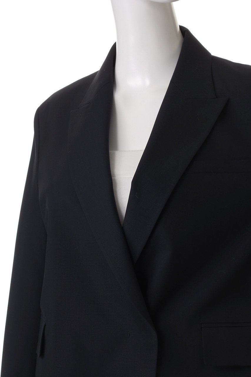【エブール/ebure】のライトトロピカルウール クロップド丈ピークドラペルジャケット 人気、トレンドファッション・服の通販 founy(ファニー) 　ファッション　Fashion　レディースファッション　Fashion for Women　アウター　Coat / Outerwear Collection　レディースジャケット・軽アウター　Jackets　おすすめ　Recommended / Our Picks　なめらか　Smooth, Silky Texture　クロップド　Cropped, Short Length　ジャケット　Jacket, Outerwear　ストライプ　Stripe, Striped Pattern　バランス　Balance, Style Balance　軽量　Lightweight, Ultra Light　other-5|ID: prp329100004423961 ipo3291000000032959647