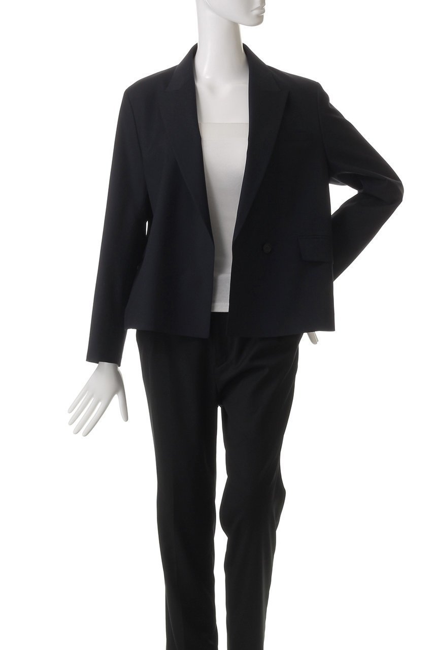 【エブール/ebure】のライトトロピカルウール クロップド丈ピークドラペルジャケット 人気、トレンドファッション・服の通販 founy(ファニー) 　ファッション　Fashion　レディースファッション　Fashion for Women　アウター　Coat / Outerwear Collection　レディースジャケット・軽アウター　Jackets　おすすめ　Recommended / Our Picks　なめらか　Smooth, Silky Texture　クロップド　Cropped, Short Length　ジャケット　Jacket, Outerwear　ストライプ　Stripe, Striped Pattern　バランス　Balance, Style Balance　軽量　Lightweight, Ultra Light　other-7|ID: prp329100004423961 ipo3291000000032959654