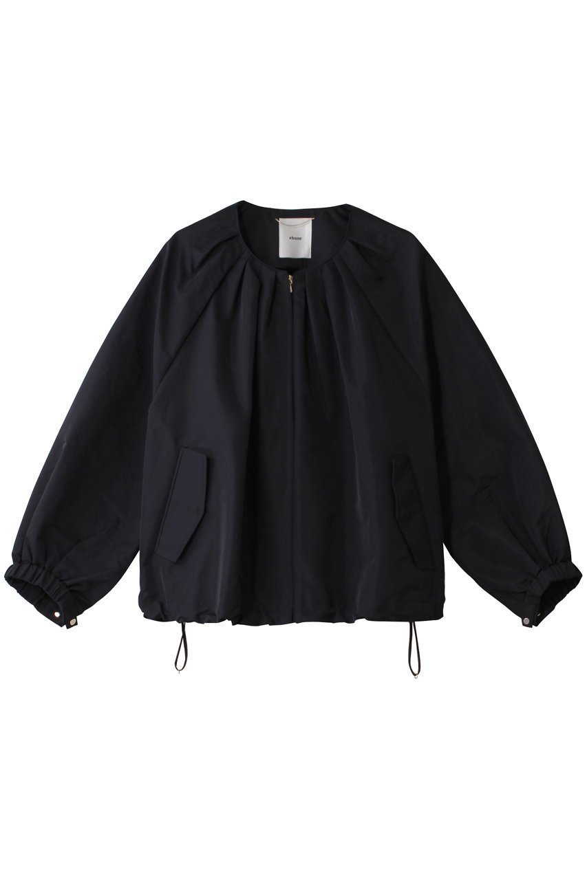 【エブール/ebure】のマイクロタフタ ブラウスブルゾン インテリア・キッズ・メンズ・レディースファッション・服の通販 founy(ファニー) 　ファッション　Fashion　レディースファッション　Fashion for Women　アウター　Coat / Outerwear Collection　レディースジャケット・軽アウター　Jackets　ブルゾンジャケット・スポーティアウター　Blouson Jackets　ジャケット　Jacket, Outerwear　タフタ　Taffeta, Structured Fabric　ドット　Polka Dot, Dot Pattern　パイピング　Piping, Trim Design　ブルゾン　Blouson, Bomber Jacket　ランダム　Random, Irregular　羽織　Haori, Light Jacket　ネイビー|ID: prp329100004423965 ipo3291000000032959663