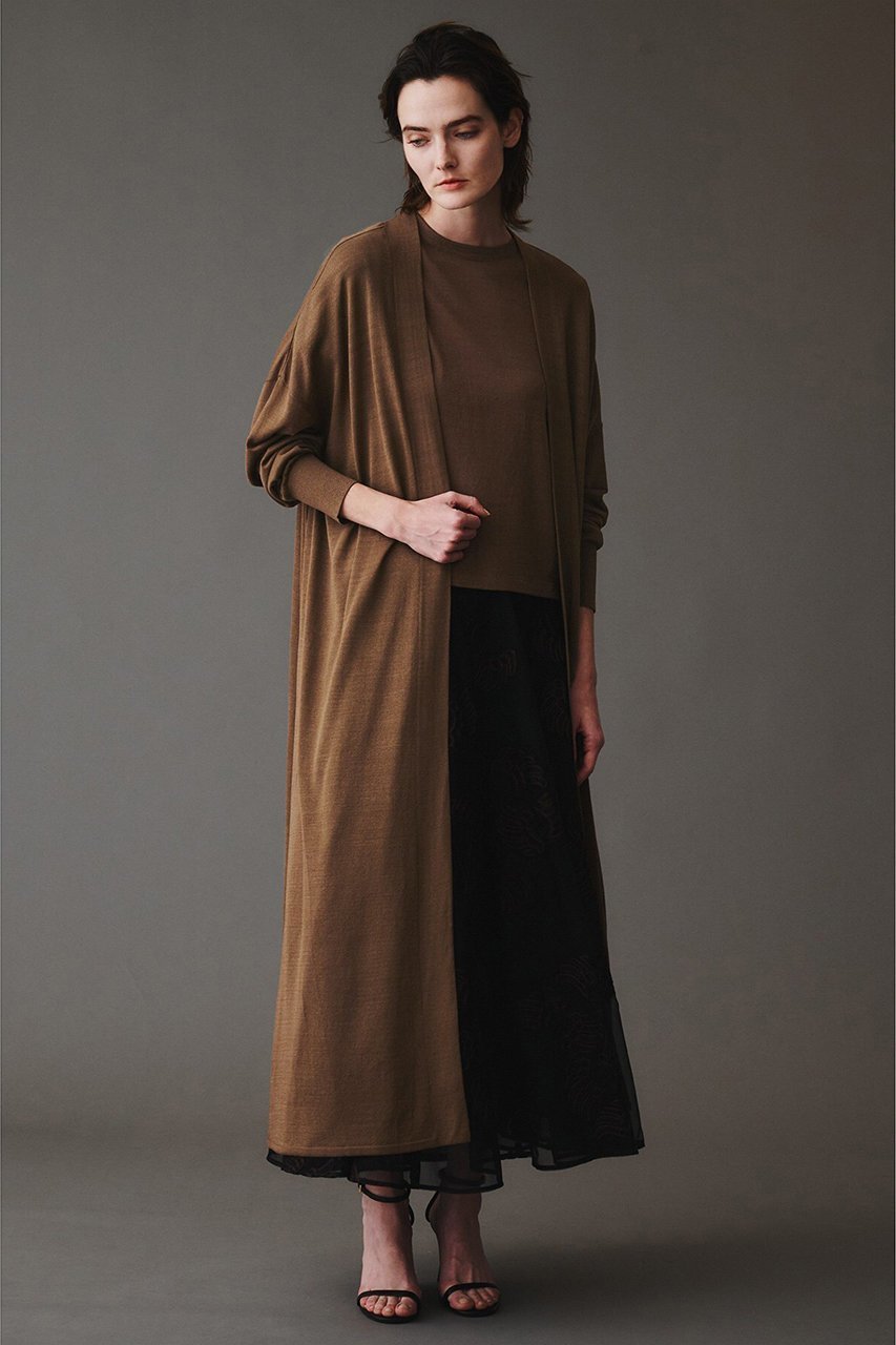 【オブリオ/AUBRIOT】のコットンシルク ロングカーディガン 人気、トレンドファッション・服の通販 founy(ファニー) 　ファッション　Fashion　レディースファッション　Fashion for Women　トップス・カットソー　Cut & Sew Tops　ニット　Knit Tops & Sweaters　カーディガン・羽織り　Layered Style Cardigans　カーディガン　Cardigan, Knitwear　シルク　Silk, 100% Silk　シルケット　Silket, Silky Cotton　シンプル　Simple, Minimal　マキシ　Maxi, Full Length　ロング　Long, Long-Length　日本製　Made In Japan　other-7|ID: prp329100004423972 ipo3291000000035962098