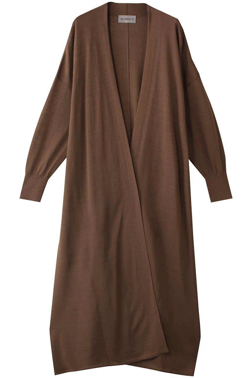 【オブリオ/AUBRIOT】のコットンシルク ロングカーディガン インテリア・キッズ・メンズ・レディースファッション・服の通販 founy(ファニー) 　ファッション　Fashion　レディースファッション　Fashion for Women　トップス・カットソー　Cut & Sew Tops　ニット　Knit Tops & Sweaters　カーディガン・羽織り　Layered Style Cardigans　カーディガン　Cardigan, Knitwear　シルク　Silk, 100% Silk　シルケット　Silket, Silky Cotton　シンプル　Simple, Minimal　マキシ　Maxi, Full Length　ロング　Long, Long-Length　日本製　Made In Japan　モカブラウン|ID: prp329100004423972 ipo3291000000036530666