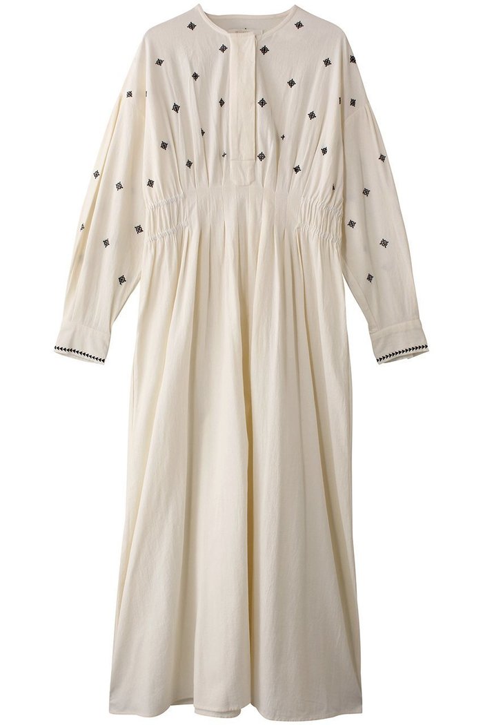 【ヌキテパ/NE QUITTEZ PAS】のCRIMP COTTON ASTER エンブロイダリー タックドレス インテリア・キッズ・メンズ・レディースファッション・服の通販 founy(ファニー) https://founy.com/ ファッション Fashion レディースファッション WOMEN ワンピース Dress ドレス Party Dresses チュニック Tunic エンブロイダリー Embroidery チュニック Tunic ドレス Dress ロング Long 春 Spring |ID: prp329100004423977 ipo3291000000030892434
