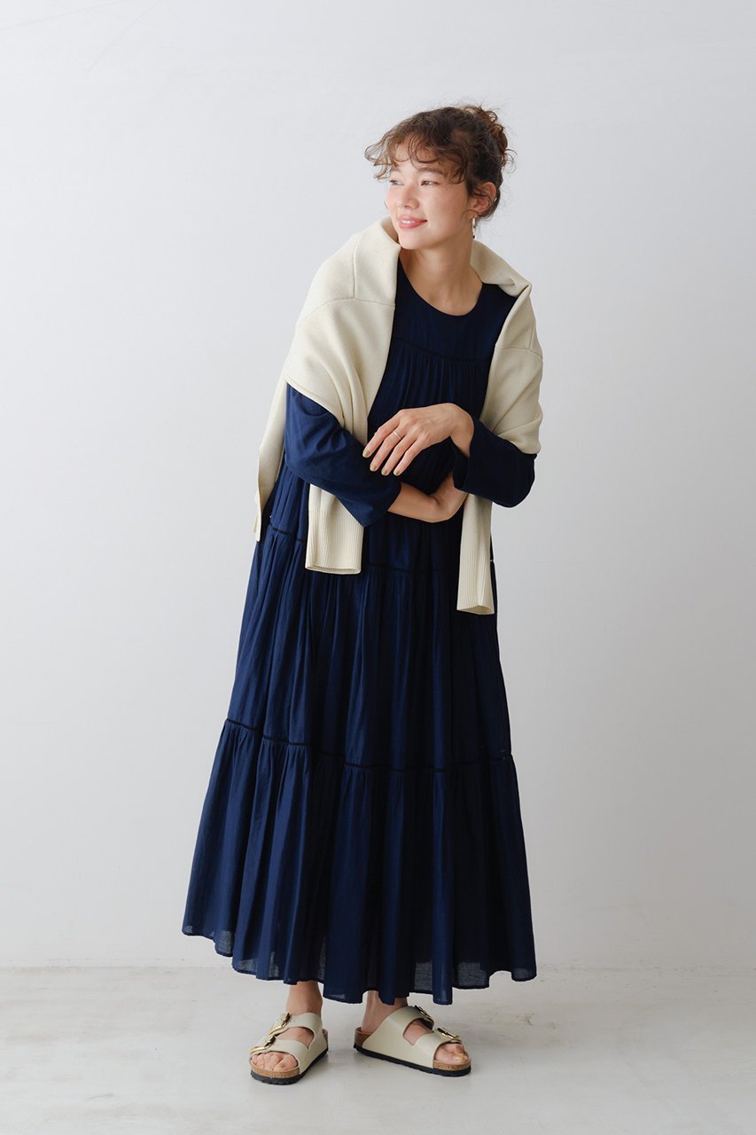 【ヌキテパ/NE QUITTEZ PAS】のCRIMP COTTON ASTER エンブロイダリー タックドレス 人気、トレンドファッション・服の通販 founy(ファニー) 　ファッション　Fashion　レディースファッション　Fashion for Women　ワンピース　Dresses　フォーマル・パーティードレス・結婚式用ドレス　Elegant & Casual Dresses　チュニック　Tunic Tops & Dresses　エンブロイダリー　Embroidery Design　チュニック　Tunic, Long Top　ドレス　Dress, One-Piece　ロング　Long, Long-Length　春　Spring　other-7|ID: prp329100004423977 ipo3291000000032873512