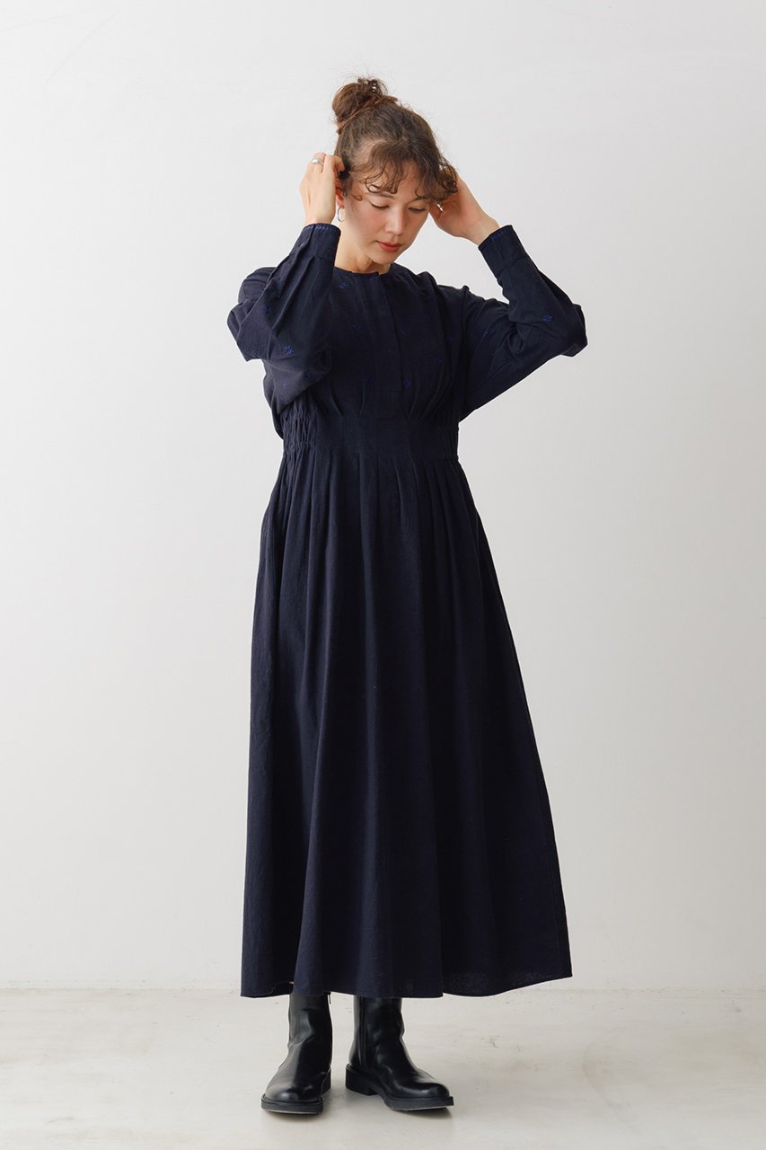 【ヌキテパ/NE QUITTEZ PAS】のCRIMP COTTON ASTER エンブロイダリー タックドレス 人気、トレンドファッション・服の通販 founy(ファニー) 　ファッション　Fashion　レディースファッション　Fashion for Women　ワンピース　Dresses　フォーマル・パーティードレス・結婚式用ドレス　Elegant & Casual Dresses　チュニック　Tunic Tops & Dresses　エンブロイダリー　Embroidery Design　チュニック　Tunic, Long Top　ドレス　Dress, One-Piece　ロング　Long, Long-Length　春　Spring　other-8|ID: prp329100004423977 ipo3291000000032873519