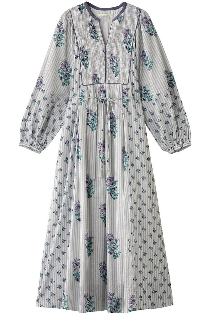 【ヌキテパ/NE QUITTEZ PAS】のCOTTON JACQUARD LILY プリント シャーリングワンピース インテリア・キッズ・メンズ・レディースファッション・服の通販 founy(ファニー) https://founy.com/ ファッション Fashion レディースファッション WOMEN ワンピース Dress チュニック Tunic ギャザー Gather サンダル Sandals シャーリング Shirring ストライプ Stripe スニーカー Sneakers チュニック Tunic プリント Print ロング Long |ID: prp329100004423978 ipo3291000000030892437