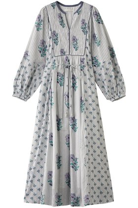 【ヌキテパ/NE QUITTEZ PAS】のCOTTON JACQUARD LILY プリント シャーリングワンピース 人気、トレンドファッション・服の通販 founy(ファニー) ファッション Fashion レディースファッション WOMEN ワンピース Dress チュニック Tunic ギャザー Gather サンダル Sandals シャーリング Shirring ストライプ Stripe スニーカー Sneakers チュニック Tunic プリント Print ロング Long NEW・新作・新着・新入荷 New Arrivals |ID:prp329100004423978