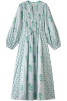 【ヌキテパ/NE QUITTEZ PAS】のCOTTON JACQUARD LILY プリント シャーリングワンピース グリーン|ID: prp329100004423978 ipo3291000000032870064