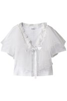 【ミュベール/MUVEIL】のチュールパーツ付きTシャツ 人気、トレンドファッション・服の通販 founy(ファニー) ファッション Fashion レディースファッション Fashion for Women トップス・カットソー Cut & Sew Tops シャツ・ブラウス・オフィスカジュアル Elegant Blouses & Button-Ups ロングTシャツ・Tシャツ Longline T-Shirts & Tees カットソー・ベーシックTシャツ Cut-and-Sewn Tops / Stretch Tees & Basics ギャザー Gathered, Ruffled コンパクト Compact, Small Size ショート Short, Short Length スリーブ Sleeve, Long Sleeve / Short Sleeve センター Center, Center Line |ID:prp329100004423985