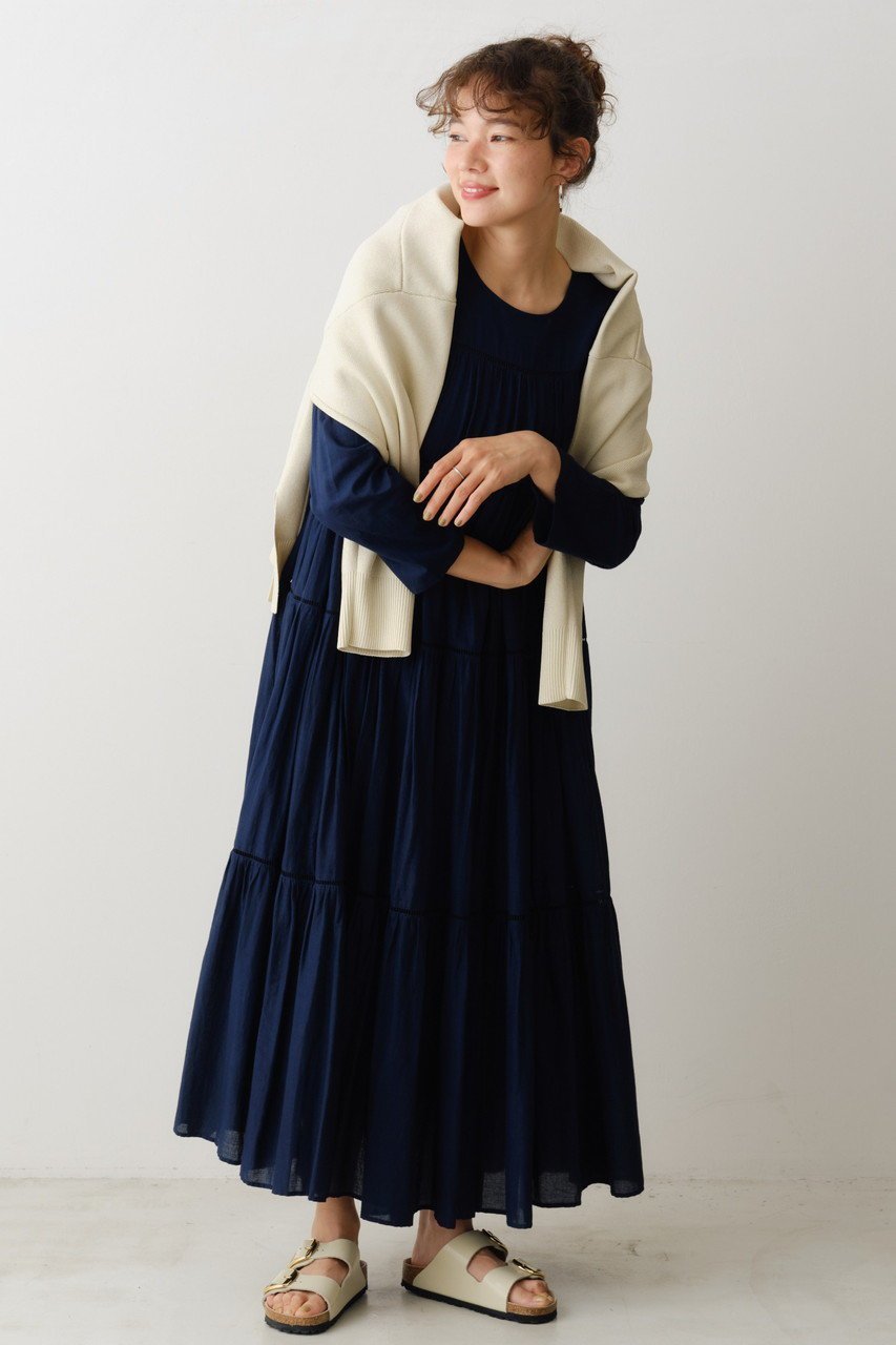 【ヌキテパ/NE QUITTEZ PAS】のCOTTON VOILE ティアード マキシドレス 人気、トレンドファッション・服の通販 founy(ファニー) 　ファッション　Fashion　レディースファッション　Fashion for Women　ワンピース　Dresses　フォーマル・パーティードレス・結婚式用ドレス　Elegant & Casual Dresses　チュニック　Tunic Tops & Dresses　サンダル　Sandals, Summer Shoes　シューズ　Shoes, Footwear　チュニック　Tunic, Long Top　ティアード　Tiered, Tiered Style　ドレス　Dress, One-Piece　フェミニン　Feminine, Girly　フラット　Flat, Flat Shoes　マキシ　Maxi, Full Length　レース　Lace, Lace Fabric　ロング　Long, Long-Length　other-6|ID: prp329100004423987 ipo3291000000032873226