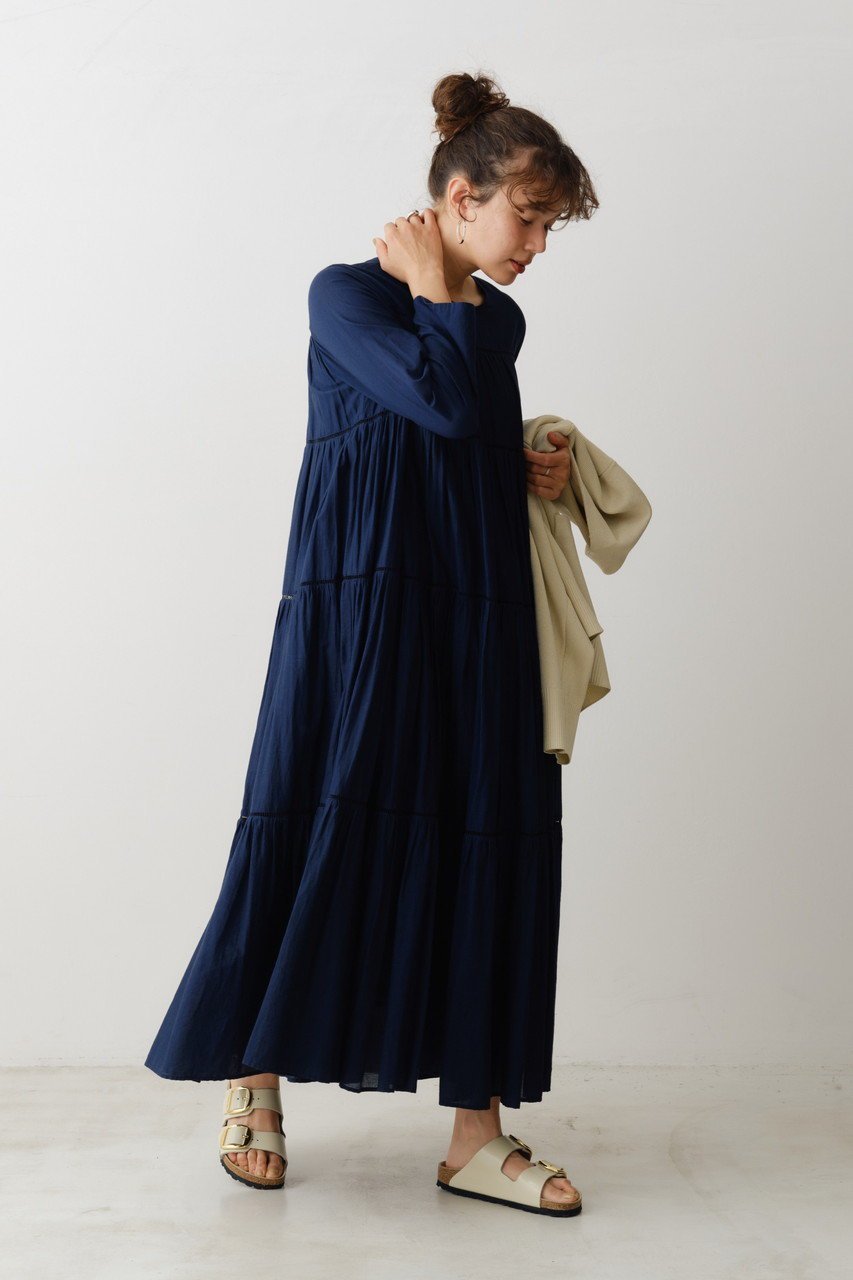 【ヌキテパ/NE QUITTEZ PAS】のCOTTON VOILE ティアード マキシドレス 人気、トレンドファッション・服の通販 founy(ファニー) 　ファッション　Fashion　レディースファッション　Fashion for Women　ワンピース　Dresses　フォーマル・パーティードレス・結婚式用ドレス　Elegant & Casual Dresses　チュニック　Tunic Tops & Dresses　サンダル　Sandals, Summer Shoes　シューズ　Shoes, Footwear　チュニック　Tunic, Long Top　ティアード　Tiered, Tiered Style　ドレス　Dress, One-Piece　フェミニン　Feminine, Girly　フラット　Flat, Flat Shoes　マキシ　Maxi, Full Length　レース　Lace, Lace Fabric　ロング　Long, Long-Length　other-8|ID: prp329100004423987 ipo3291000000032873235