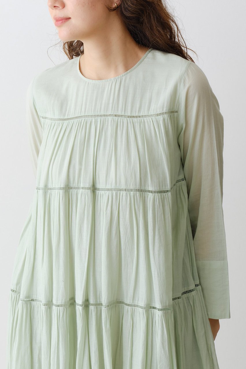 【ヌキテパ/NE QUITTEZ PAS】のCOTTON VOILE ティアード マキシドレス 人気、トレンドファッション・服の通販 founy(ファニー) 　ファッション　Fashion　レディースファッション　Fashion for Women　ワンピース　Dresses　フォーマル・パーティードレス・結婚式用ドレス　Elegant & Casual Dresses　チュニック　Tunic Tops & Dresses　チュニック　Tunic, Long Top　ティアード　Tiered, Tiered Style　トレンド　Trend, Trending Now　ドレス　Dress, One-Piece　バランス　Balance, Style Balance　マキシ　Maxi, Full Length　レース　Lace, Lace Fabric　ロング　Long, Long-Length　other-6|ID: prp329100004423988 ipo3291000000032873271