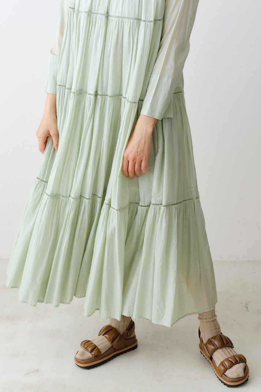 【ヌキテパ/NE QUITTEZ PAS】のCOTTON VOILE ティアード マキシドレス 人気、トレンドファッション・服の通販 founy(ファニー) 　ファッション　Fashion　レディースファッション　Fashion for Women　ワンピース　Dresses　フォーマル・パーティードレス・結婚式用ドレス　Elegant & Casual Dresses　チュニック　Tunic Tops & Dresses　チュニック　Tunic, Long Top　ティアード　Tiered, Tiered Style　トレンド　Trend, Trending Now　ドレス　Dress, One-Piece　バランス　Balance, Style Balance　マキシ　Maxi, Full Length　レース　Lace, Lace Fabric　ロング　Long, Long-Length　other-7|ID: prp329100004423988 ipo3291000000032873277