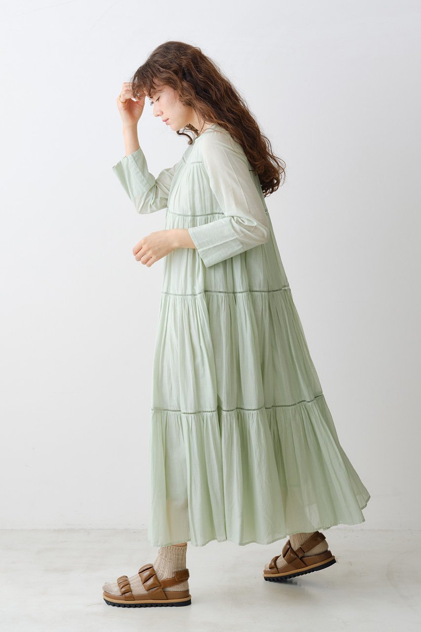 【ヌキテパ/NE QUITTEZ PAS】のCOTTON VOILE ティアード マキシドレス 人気、トレンドファッション・服の通販 founy(ファニー) 　ファッション　Fashion　レディースファッション　Fashion for Women　ワンピース　Dresses　フォーマル・パーティードレス・結婚式用ドレス　Elegant & Casual Dresses　チュニック　Tunic Tops & Dresses　チュニック　Tunic, Long Top　ティアード　Tiered, Tiered Style　トレンド　Trend, Trending Now　ドレス　Dress, One-Piece　バランス　Balance, Style Balance　マキシ　Maxi, Full Length　レース　Lace, Lace Fabric　ロング　Long, Long-Length　other-8|ID: prp329100004423988 ipo3291000000032873283
