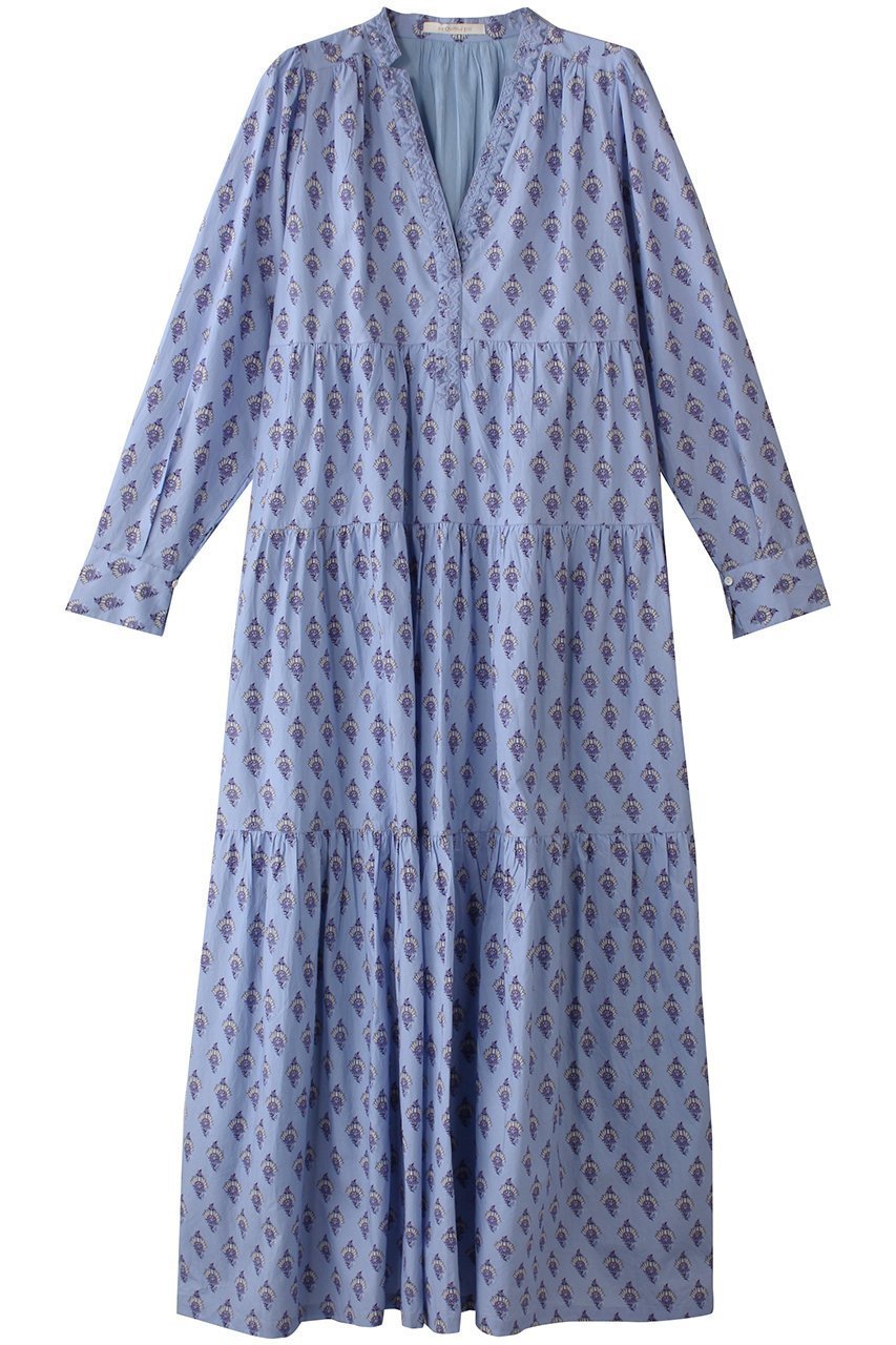 【ヌキテパ/NE QUITTEZ PAS】のPOPLIN PAISLEY プリント ティアードドレス インテリア・キッズ・メンズ・レディースファッション・服の通販 founy(ファニー) 　ファッション　Fashion　レディースファッション　Fashion for Women　ワンピース　Dresses　フォーマル・パーティードレス・結婚式用ドレス　Elegant & Casual Dresses　チュニック　Tunic Tops & Dresses　オリエンタル　Oriental Pattern　チュニック　Tunic, Long Top　ドレス　Dress, One-Piece　プリント　Print, Printed Pattern　ロング　Long, Long-Length　夏　Summer　春　Spring　S/S・春夏　SS, Spring/Summer, Warm Season　ブルー|ID: prp329100004423989 ipo3291000000032873302