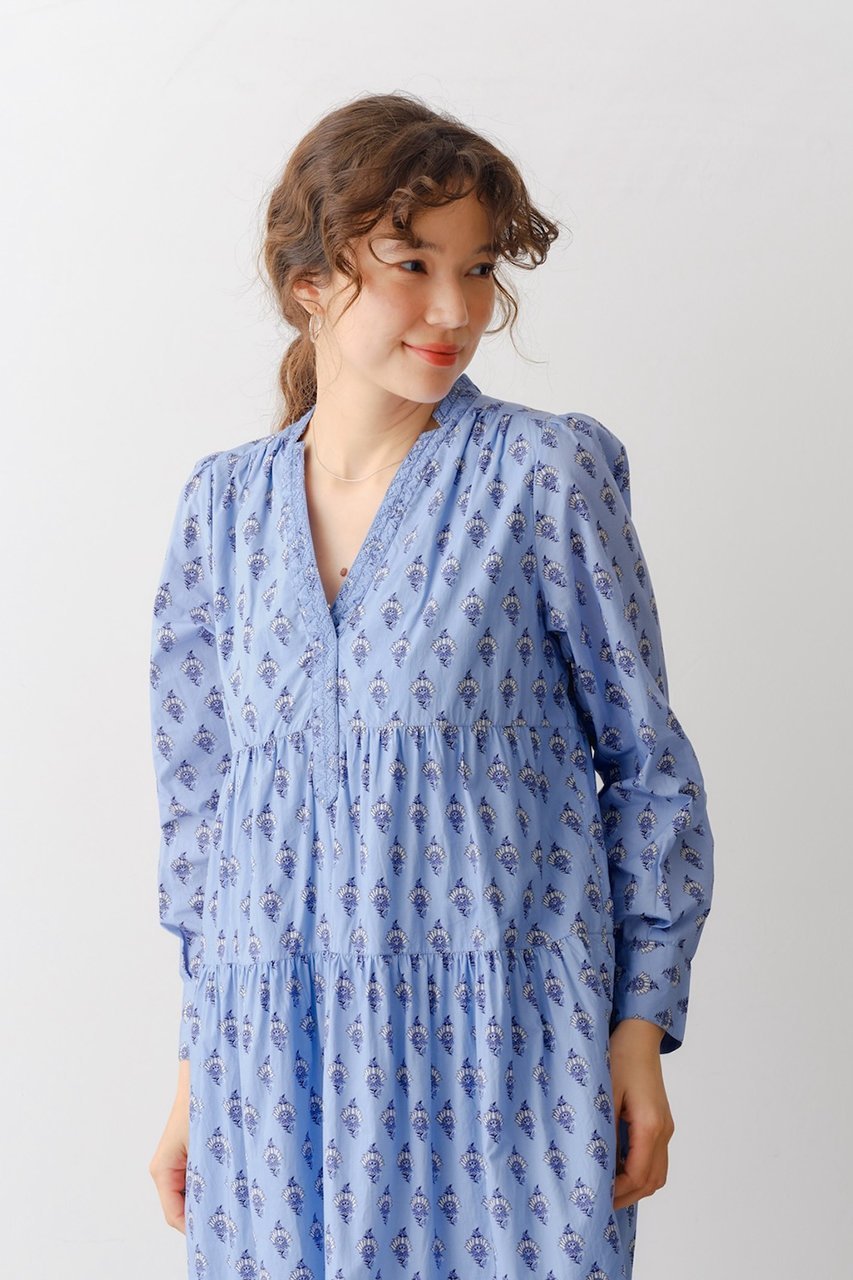 【ヌキテパ/NE QUITTEZ PAS】のPOPLIN PAISLEY プリント ティアードドレス 人気、トレンドファッション・服の通販 founy(ファニー) 　ファッション　Fashion　レディースファッション　Fashion for Women　ワンピース　Dresses　フォーマル・パーティードレス・結婚式用ドレス　Elegant & Casual Dresses　チュニック　Tunic Tops & Dresses　オリエンタル　Oriental Pattern　チュニック　Tunic, Long Top　ドレス　Dress, One-Piece　プリント　Print, Printed Pattern　ロング　Long, Long-Length　夏　Summer　春　Spring　S/S・春夏　SS, Spring/Summer, Warm Season　other-6|ID: prp329100004423989 ipo3291000000032873336