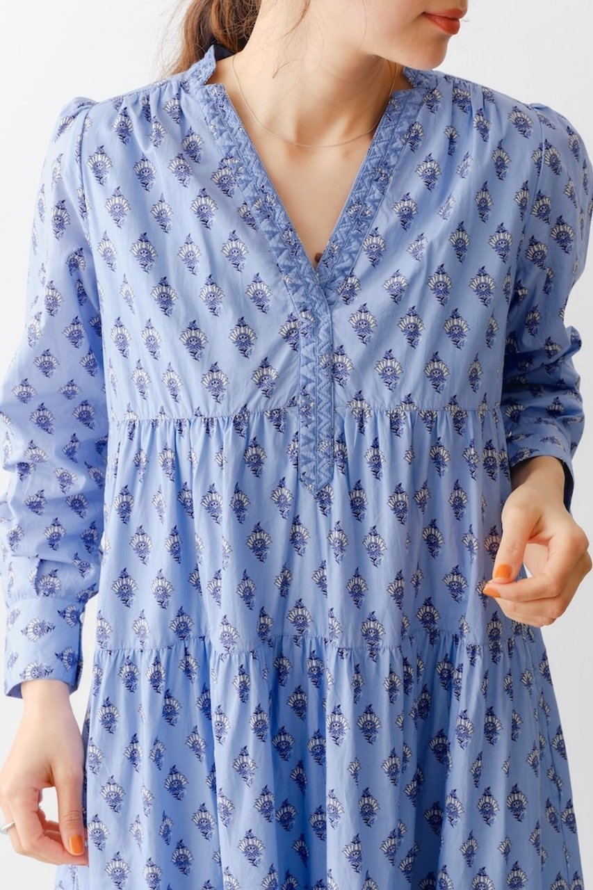 【ヌキテパ/NE QUITTEZ PAS】のPOPLIN PAISLEY プリント ティアードドレス 人気、トレンドファッション・服の通販 founy(ファニー) 　ファッション　Fashion　レディースファッション　Fashion for Women　ワンピース　Dresses　フォーマル・パーティードレス・結婚式用ドレス　Elegant & Casual Dresses　チュニック　Tunic Tops & Dresses　オリエンタル　Oriental Pattern　チュニック　Tunic, Long Top　ドレス　Dress, One-Piece　プリント　Print, Printed Pattern　ロング　Long, Long-Length　夏　Summer　春　Spring　S/S・春夏　SS, Spring/Summer, Warm Season　other-8|ID: prp329100004423989 ipo3291000000032873348