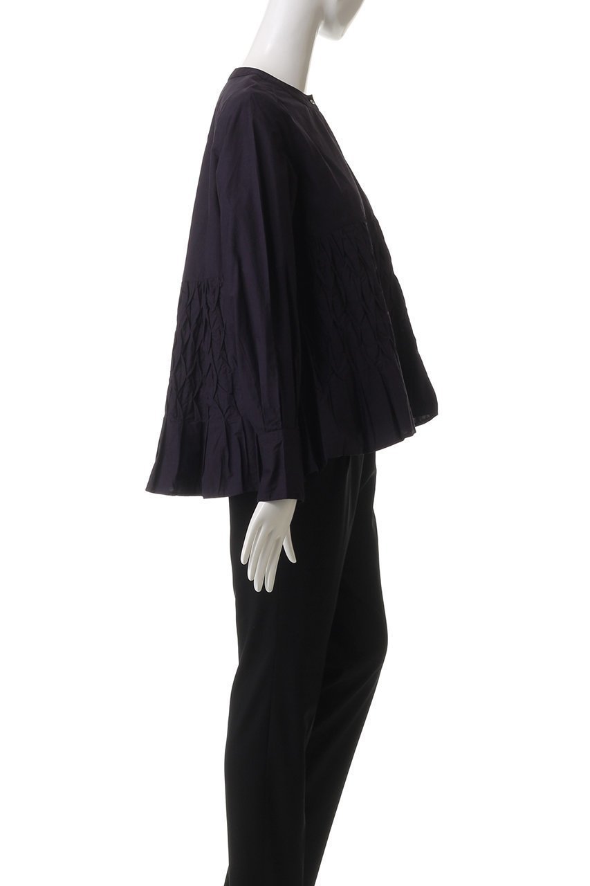 【ヌキテパ/NE QUITTEZ PAS】のCOTTON POPLIN ウェーブ タックブラウス 人気、トレンドファッション・服の通販 founy(ファニー) 　ファッション　Fashion　レディースファッション　Fashion for Women　トップス・カットソー　Cut & Sew Tops　シャツ・ブラウス・オフィスカジュアル　Elegant Blouses & Button-Ups　ウェーブ　Wavy Pattern　スリーブ　Sleeve, Long Sleeve / Short Sleeve　フレア　Flare, Flared　ロング　Long, Long-Length　エレガント 上品　Elegant　other-3|ID: prp329100004423990 ipo3291000000032854830