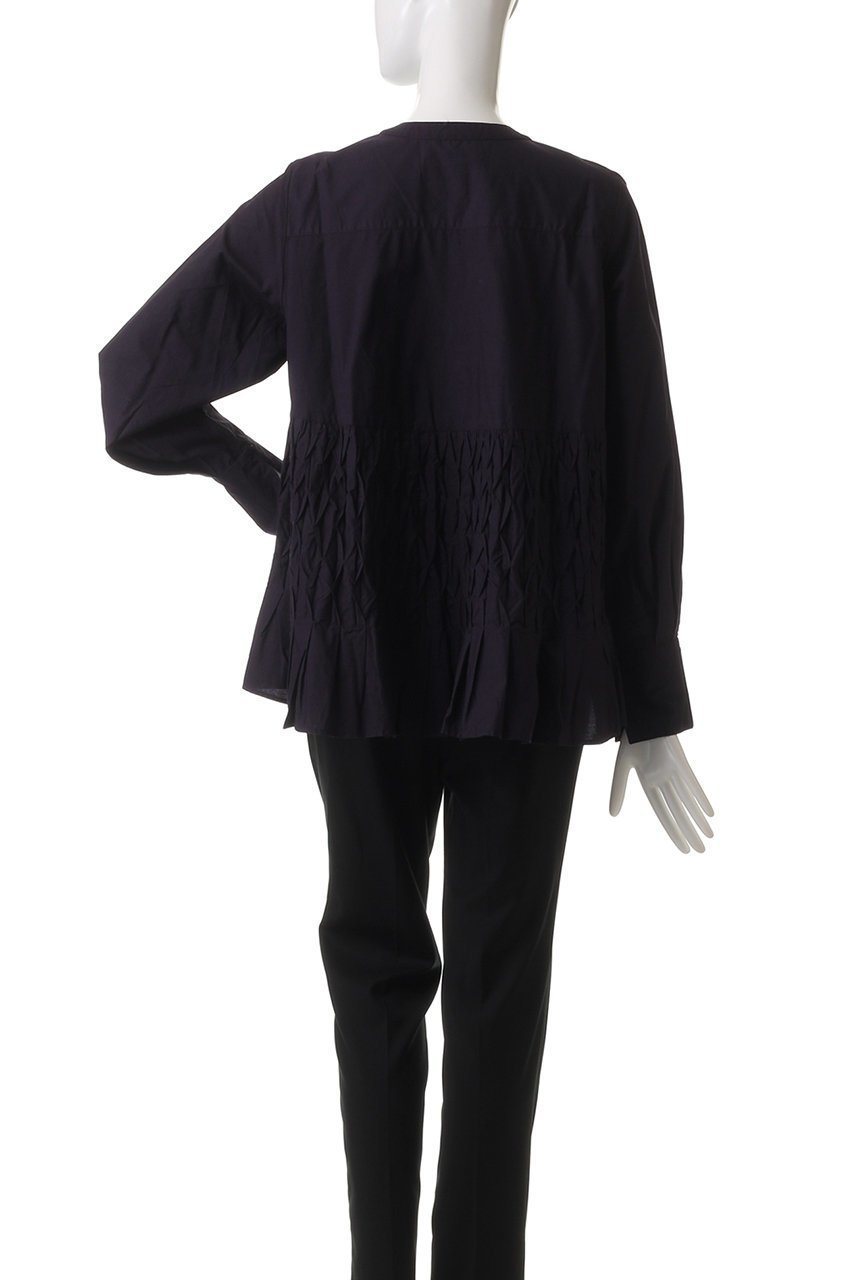 【ヌキテパ/NE QUITTEZ PAS】のCOTTON POPLIN ウェーブ タックブラウス 人気、トレンドファッション・服の通販 founy(ファニー) 　ファッション　Fashion　レディースファッション　Fashion for Women　トップス・カットソー　Cut & Sew Tops　シャツ・ブラウス・オフィスカジュアル　Elegant Blouses & Button-Ups　ウェーブ　Wavy Pattern　スリーブ　Sleeve, Long Sleeve / Short Sleeve　フレア　Flare, Flared　ロング　Long, Long-Length　エレガント 上品　Elegant　other-4|ID: prp329100004423990 ipo3291000000032854835