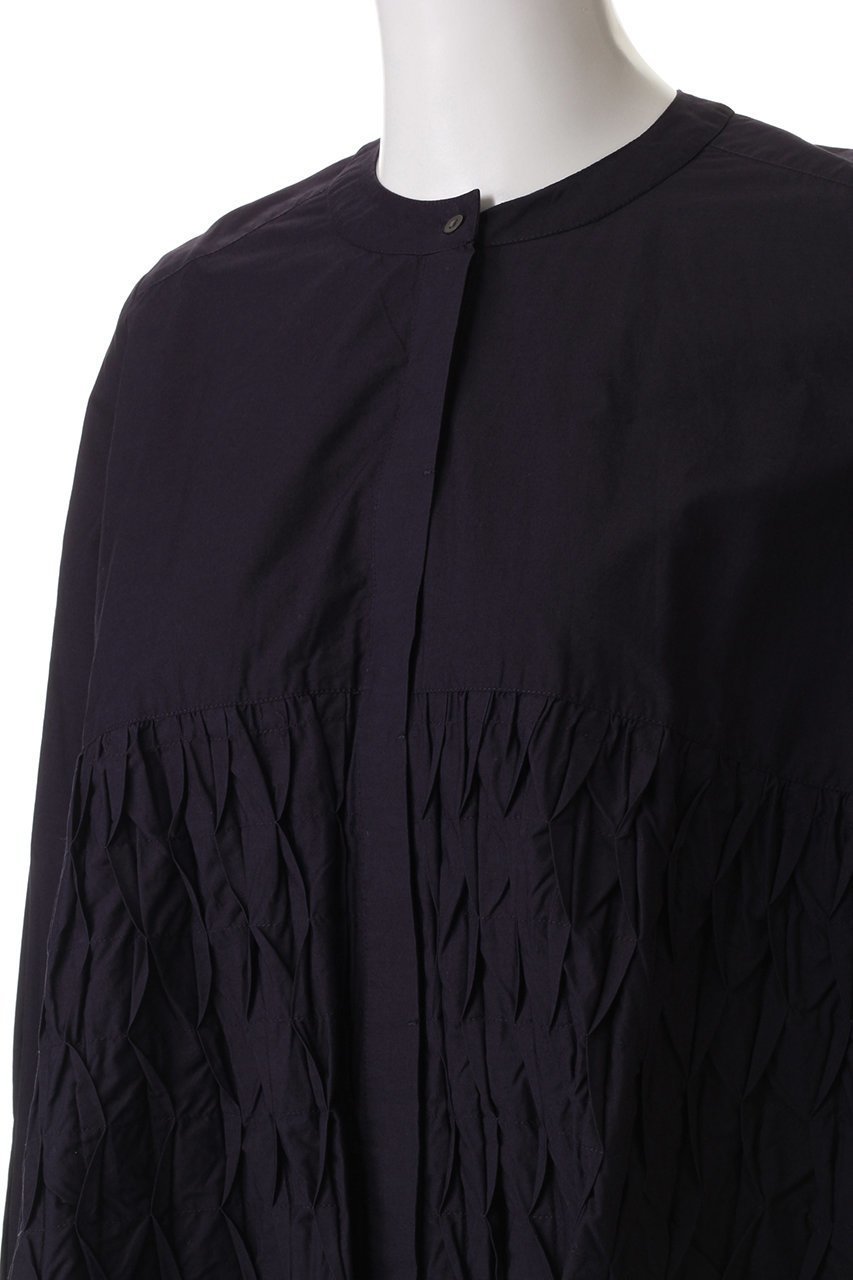 【ヌキテパ/NE QUITTEZ PAS】のCOTTON POPLIN ウェーブ タックブラウス 人気、トレンドファッション・服の通販 founy(ファニー) 　ファッション　Fashion　レディースファッション　Fashion for Women　トップス・カットソー　Cut & Sew Tops　シャツ・ブラウス・オフィスカジュアル　Elegant Blouses & Button-Ups　ウェーブ　Wavy Pattern　スリーブ　Sleeve, Long Sleeve / Short Sleeve　フレア　Flare, Flared　ロング　Long, Long-Length　エレガント 上品　Elegant　other-5|ID: prp329100004423990 ipo3291000000032854839