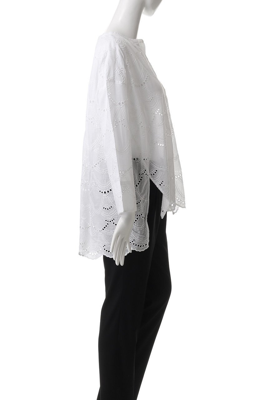 【ヌキテパ/NE QUITTEZ PAS】のCOTTON VOILE DOT HEMLA ブラウス 人気、トレンドファッション・服の通販 founy(ファニー) 　ファッション　Fashion　レディースファッション　Fashion for Women　トップス・カットソー　Cut & Sew Tops　シャツ・ブラウス・オフィスカジュアル　Elegant Blouses & Button-Ups　スカラップ　Scallop, Scalloped Edge　スリーブ　Sleeve, Long Sleeve / Short Sleeve　フェミニン　Feminine, Girly　レース　Lace, Lace Fabric　ロング　Long, Long-Length　春　Spring　other-3|ID: prp329100004423992 ipo3291000000032854785