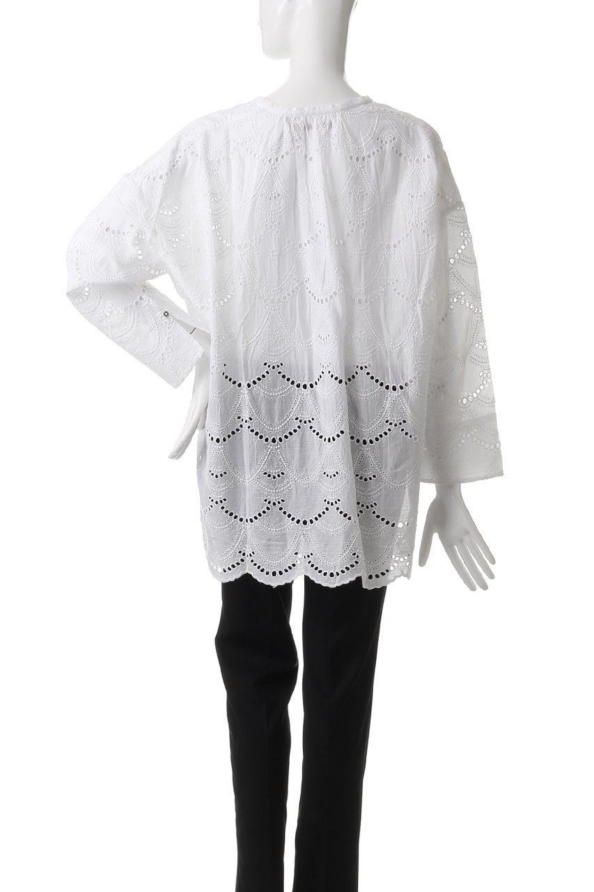 【ヌキテパ/NE QUITTEZ PAS】のCOTTON VOILE DOT HEMLA ブラウス 人気、トレンドファッション・服の通販 founy(ファニー) 　ファッション　Fashion　レディースファッション　Fashion for Women　トップス・カットソー　Cut & Sew Tops　シャツ・ブラウス・オフィスカジュアル　Elegant Blouses & Button-Ups　スカラップ　Scallop, Scalloped Edge　スリーブ　Sleeve, Long Sleeve / Short Sleeve　フェミニン　Feminine, Girly　レース　Lace, Lace Fabric　ロング　Long, Long-Length　春　Spring　other-4|ID: prp329100004423992 ipo3291000000032854789