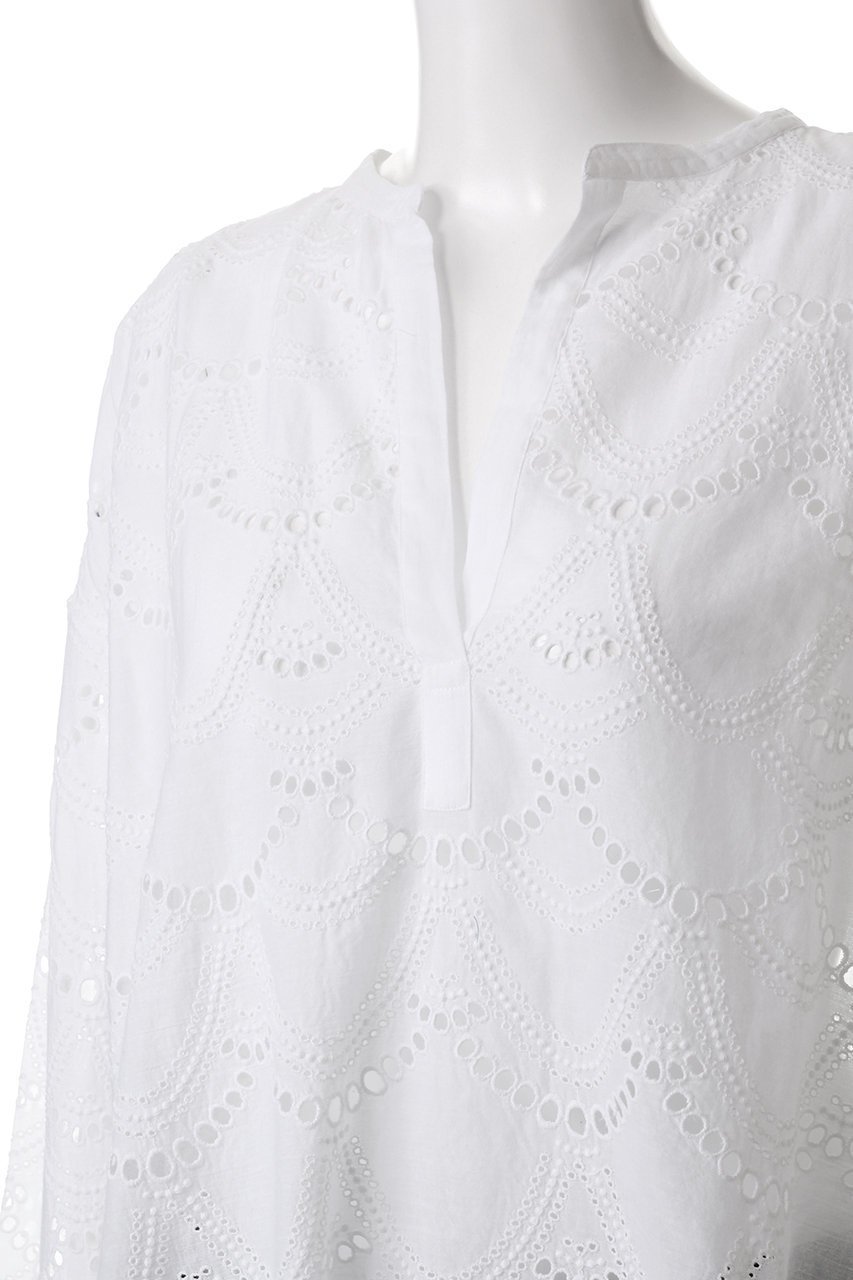 【ヌキテパ/NE QUITTEZ PAS】のCOTTON VOILE DOT HEMLA ブラウス 人気、トレンドファッション・服の通販 founy(ファニー) 　ファッション　Fashion　レディースファッション　Fashion for Women　トップス・カットソー　Cut & Sew Tops　シャツ・ブラウス・オフィスカジュアル　Elegant Blouses & Button-Ups　スカラップ　Scallop, Scalloped Edge　スリーブ　Sleeve, Long Sleeve / Short Sleeve　フェミニン　Feminine, Girly　レース　Lace, Lace Fabric　ロング　Long, Long-Length　春　Spring　other-5|ID: prp329100004423992 ipo3291000000032854793