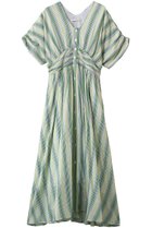 【ヌキテパ/NE QUITTEZ PAS】のCotton Voile Stripe ウエスト ギャザードレス ライトグリーン|ID: prp329100004423994 ipo3291000000036026738