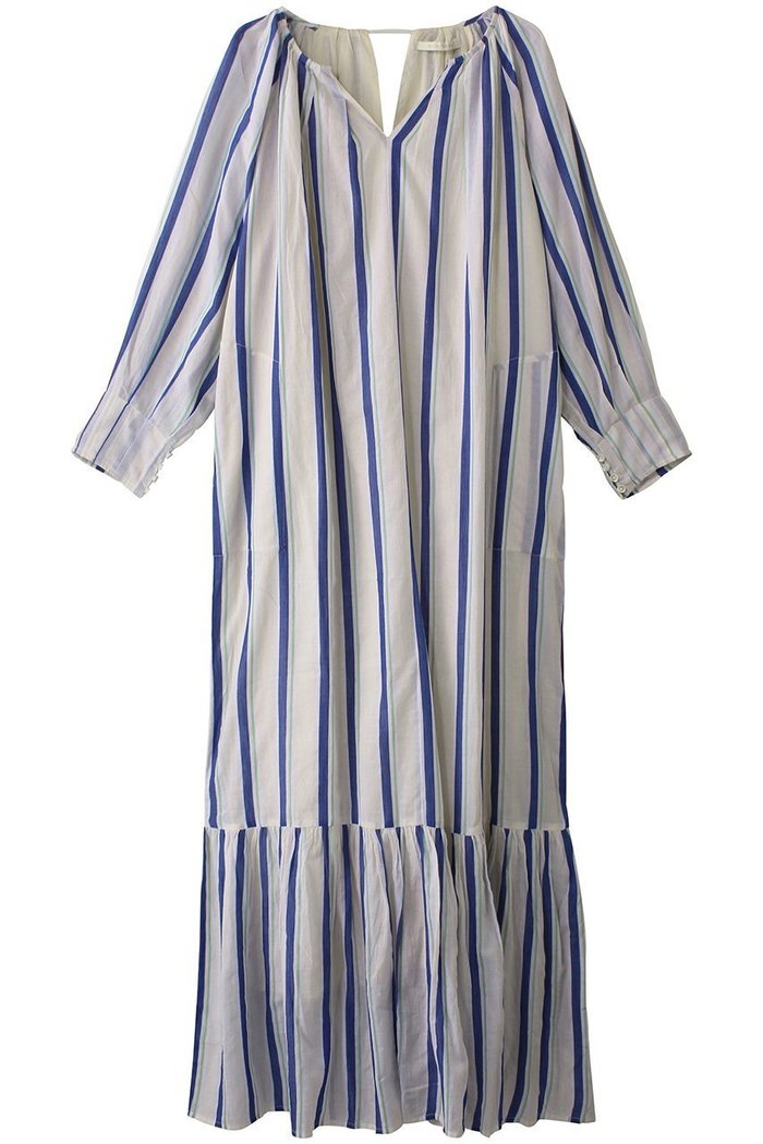 【ヌキテパ/NE QUITTEZ PAS】のCOTTON VOILE ストライプ ギャザーネックドレス インテリア・キッズ・メンズ・レディースファッション・服の通販 founy(ファニー) https://founy.com/ ファッション Fashion レディースファッション WOMEN ワンピース Dress ドレス Party Dresses チュニック Tunic ギャザー Gather スタイリッシュ Stylish ストライプ Stripe チュニック Tunic ドレス Dress フェミニン Feminine ロング Long 今季 This Season 夏 Summer 春 Spring S/S・春夏 Ss・Spring/Summer |ID: prp329100004423995 ipo3291000000030892491