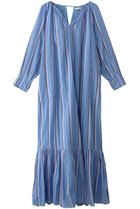 【ヌキテパ/NE QUITTEZ PAS】のCOTTON VOILE ストライプ ギャザーネックドレス ブルー|ID: prp329100004423995 ipo3291000000032873134