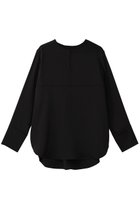 【エムフィル/M Fil】のストレッチ Wサテン クルーネック イージーブラウス ブラック|ID: prp329100004424001 ipo3291000000032854596