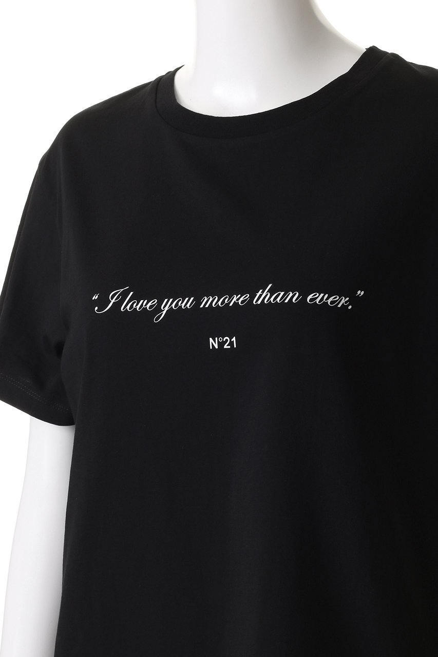 【ヌメロ ヴェントゥーノ/N°21】のメッセージTシャツ 人気、トレンドファッション・服の通販 founy(ファニー) 　ファッション　Fashion　レディースファッション　Fashion for Women　トップス・カットソー　Cut & Sew Tops　シャツ・ブラウス・オフィスカジュアル　Elegant Blouses & Button-Ups　ロングTシャツ・Tシャツ　Longline T-Shirts & Tees　カットソー・ベーシックTシャツ　Cut-and-Sewn Tops / Stretch Tees & Basics　ショート　Short, Short Length　シンプル　Simple, Minimal　スリーブ　Sleeve, Long Sleeve / Short Sleeve　フォルム　Silhouette, Form　other-5|ID: prp329100004424006 ipo3291000000032868270