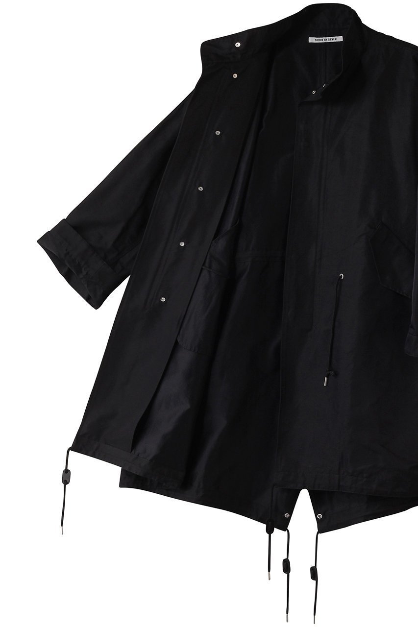 【セブン バイ セブン/SEVEN BY SEVEN / MEN】の【MEN】フィッシュテールコート 人気、トレンドファッション・服の通販 founy(ファニー) 　ファッション　Fashion　メンズファッション　Fashion for Men　シルク　Silk, 100% Silk　デニム　Denim, Jeans Material　ドレープ　Drape, Draping Fabric　ブルゾン　Blouson, Bomber Jacket　ミックス　Mix, Mixed Style　ミリタリー　Military, Army Style　モダン　Modern, Contemporary　ロング　Long, Long-Length　ワッシャー　Washer, Crinkled Finish　エレガント 上品　Elegant　other-6|ID: prp329100004424013 ipo3291000000035959885