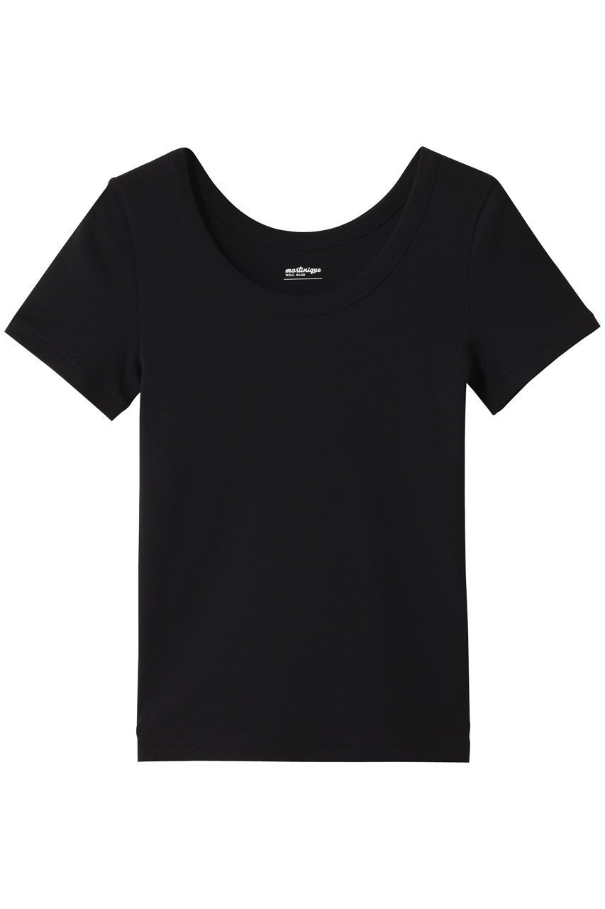 【マルティニーク/martinique】の《定番》フライスTシャツ インテリア・キッズ・メンズ・レディースファッション・服の通販 founy(ファニー) 　ファッション　Fashion　レディースファッション　Fashion for Women　トップス・カットソー　Cut & Sew Tops　シャツ・ブラウス・オフィスカジュアル　Elegant Blouses & Button-Ups　ロングTシャツ・Tシャツ　Longline T-Shirts & Tees　カットソー・ベーシックTシャツ　Cut-and-Sewn Tops / Stretch Tees & Basics　インナー　Innerwear　ショート　Short, Short Length　シンプル　Simple, Minimal　スリーブ　Sleeve, Long Sleeve / Short Sleeve　フィット　Fit, Slim Fit　ベーシック　Basic, Essential　半袖　Short Sleeve, Half Sleeve　定番　Standard, Basic Item　ブラック|ID: prp329100004424017 ipo3291000000032849172