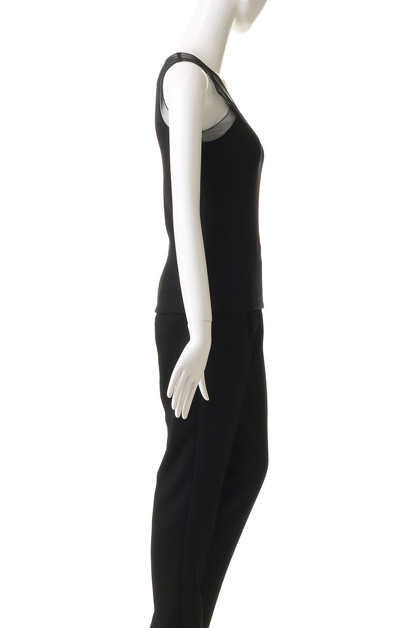 【マルティニーク/martinique】のリブチュールタンク 人気、トレンドファッション・服の通販 founy(ファニー) 　ファッション　Fashion　レディースファッション　Fashion for Women　トップス・カットソー　Cut & Sew Tops　キャミソール&ノースリーブ　Camisoles & Sleeveless Tops　シャツ・ブラウス・オフィスカジュアル　Elegant Blouses & Button-Ups　ロングTシャツ・Tシャツ　Longline T-Shirts & Tees　カットソー・ベーシックTシャツ　Cut-and-Sewn Tops / Stretch Tees & Basics　インナー　Innerwear　キャミソール　Camisole, Spaghetti Strap Top　シアー　Sheer, See-Through　ジャケット　Jacket, Outerwear　タンク　Tank Top, Sleeveless Top　チュール　Tulip, Tulip Motif　デニム　Denim, Jeans Material　ドッキング　Docking, Mixed Material　再入荷　Restock / Back in Stock　other-3|ID: prp329100004424018 ipo3291000000031262054