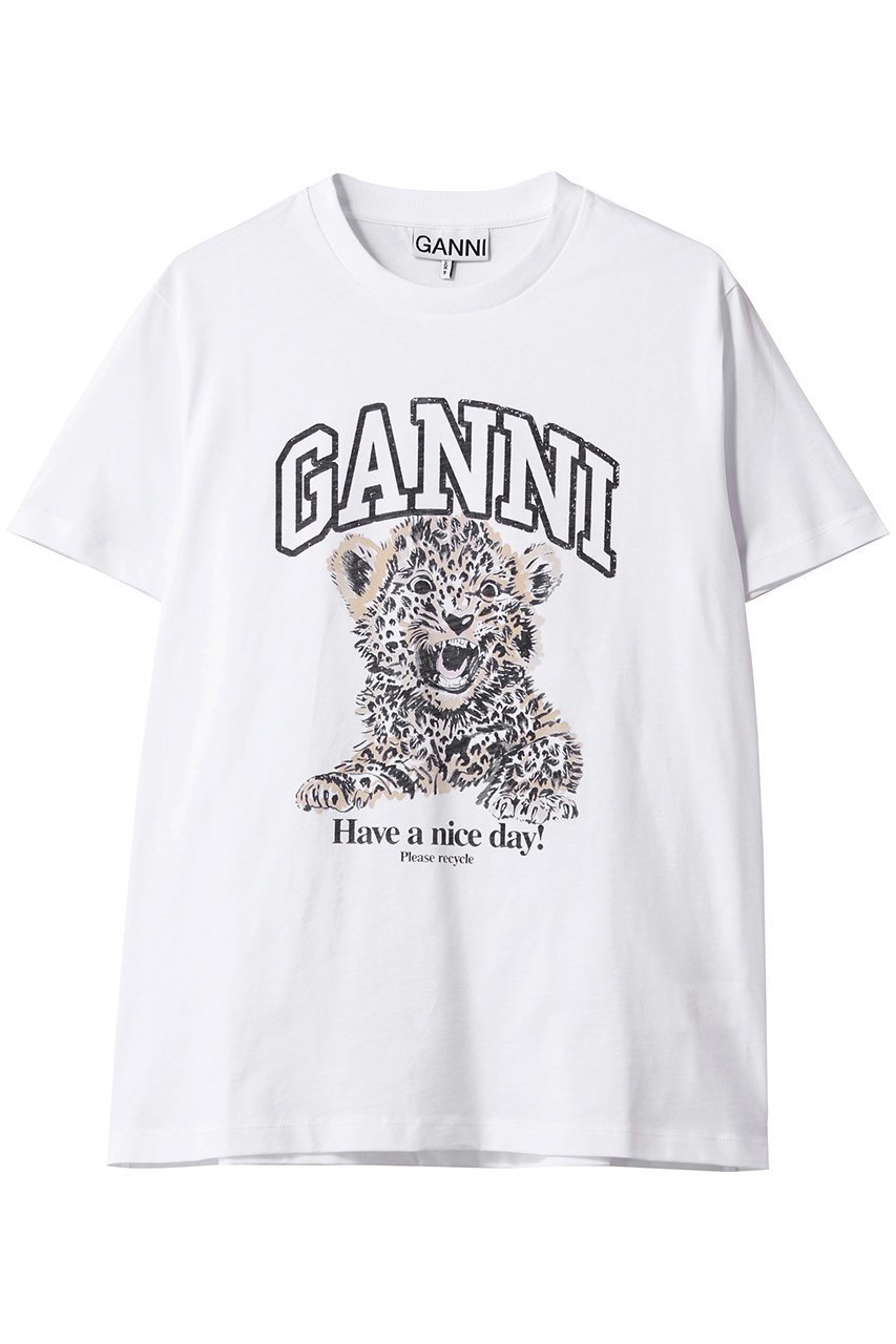 【ガニー/GANNI】のBasic Jersey Leopard リラックスTシャツ 人気、トレンドファッション・服の通販 founy(ファニー) 　ファッション　Fashion　レディースファッション　WOMEN　トップス・カットソー　Tops/Tshirt　シャツ/ブラウス　Shirts/Blouses　ロング / Tシャツ　T-Shirts　カットソー　Cut and Sewn　ショート　Short　スリーブ　Sleeve　リラックス　Relax　夏　Summer　NEW・新作・新着・新入荷　New Arrivals　 other-1|ID: prp329100004424019 ipo3291000000030892567