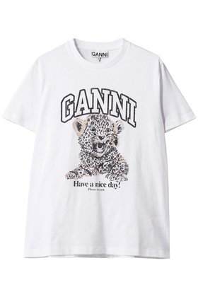 【ガニー/GANNI】のBasic Jersey Leopard リラックスTシャツ 人気、トレンドファッション・服の通販 founy(ファニー) ファッション Fashion レディースファッション Fashion for Women トップス・カットソー Cut & Sew Tops シャツ・ブラウス・オフィスカジュアル Elegant Blouses & Button-Ups ロングTシャツ・Tシャツ Longline T-Shirts & Tees カットソー・ベーシックTシャツ Cut-and-Sewn Tops / Stretch Tees & Basics ショート Short, Short Length スリーブ Sleeve, Long Sleeve / Short Sleeve リラックス Relax, Relaxed Fit 夏 Summer |ID:prp329100004424019