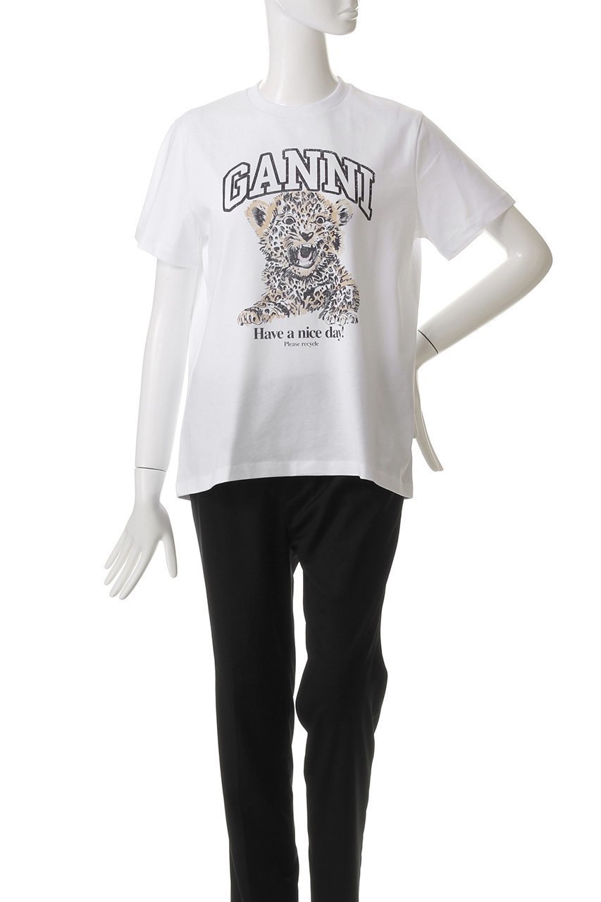 【ガニー/GANNI】のBasic Jersey Leopard リラックスTシャツ 人気、トレンドファッション・服の通販 founy(ファニー) 　ファッション　Fashion　レディースファッション　Fashion for Women　トップス・カットソー　Cut & Sew Tops　シャツ・ブラウス・オフィスカジュアル　Elegant Blouses & Button-Ups　ロングTシャツ・Tシャツ　Longline T-Shirts & Tees　カットソー・ベーシックTシャツ　Cut-and-Sewn Tops / Stretch Tees & Basics　ショート　Short, Short Length　スリーブ　Sleeve, Long Sleeve / Short Sleeve　リラックス　Relax, Relaxed Fit　夏　Summer　other-2|ID: prp329100004424019 ipo3291000000032841014