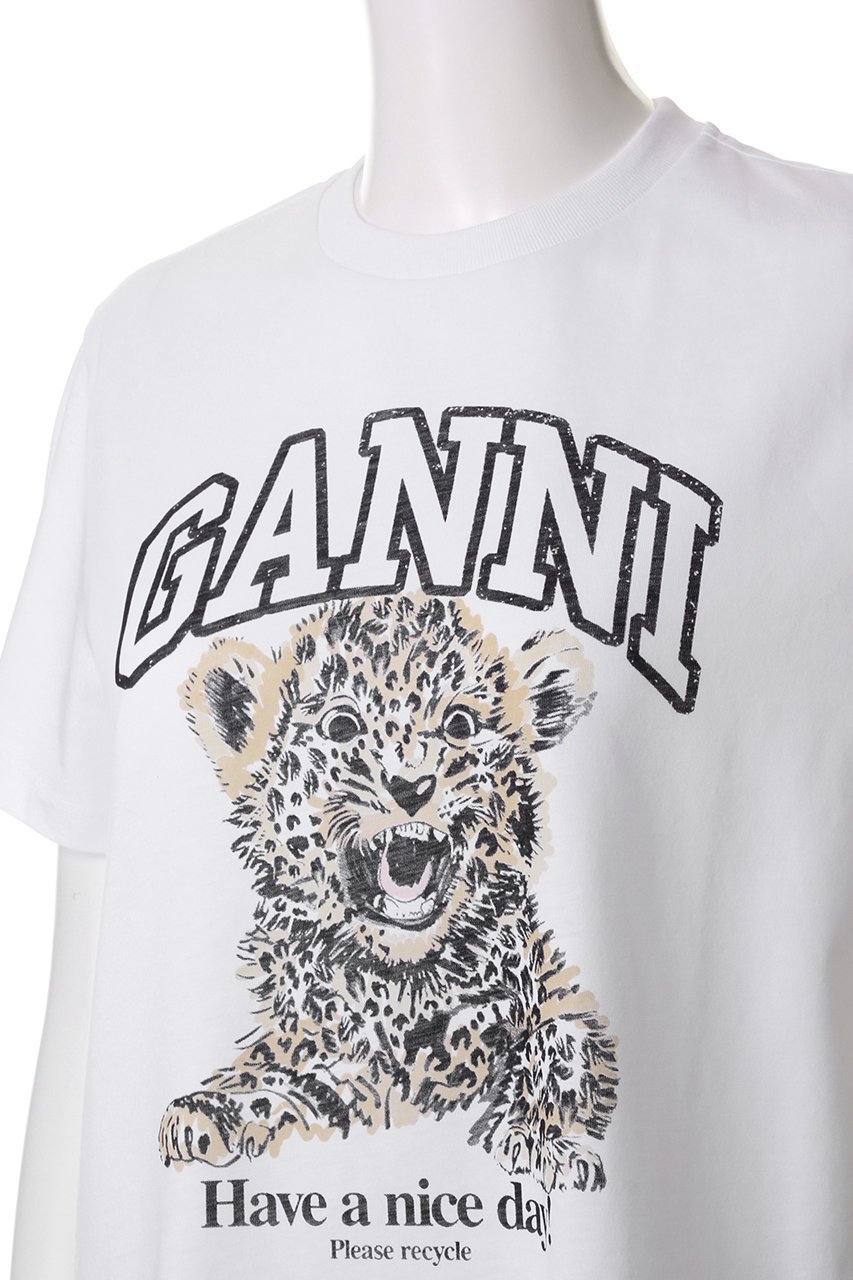 【ガニー/GANNI】のBasic Jersey Leopard リラックスTシャツ 人気、トレンドファッション・服の通販 founy(ファニー) 　ファッション　Fashion　レディースファッション　Fashion for Women　トップス・カットソー　Cut & Sew Tops　シャツ・ブラウス・オフィスカジュアル　Elegant Blouses & Button-Ups　ロングTシャツ・Tシャツ　Longline T-Shirts & Tees　カットソー・ベーシックTシャツ　Cut-and-Sewn Tops / Stretch Tees & Basics　ショート　Short, Short Length　スリーブ　Sleeve, Long Sleeve / Short Sleeve　リラックス　Relax, Relaxed Fit　夏　Summer　other-5|ID: prp329100004424019 ipo3291000000032841028