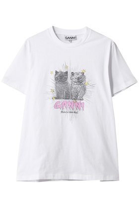 【ガニー/GANNI】 Basic Jersey Kittens リラックスTシャツ人気、トレンドファッション・服の通販 founy(ファニー) ファッション Fashion レディースファッション WOMEN トップス・カットソー Tops/Tshirt シャツ/ブラウス Shirts/Blouses ロング / Tシャツ T-Shirts カットソー Cut and Sewn グラフィック Graphic ショート Short スリーブ Sleeve バランス Balance フロント Front プリント Print ボトム Bottom リラックス Relax NEW・新作・新着・新入荷 New Arrivals |ID:prp329100004424023